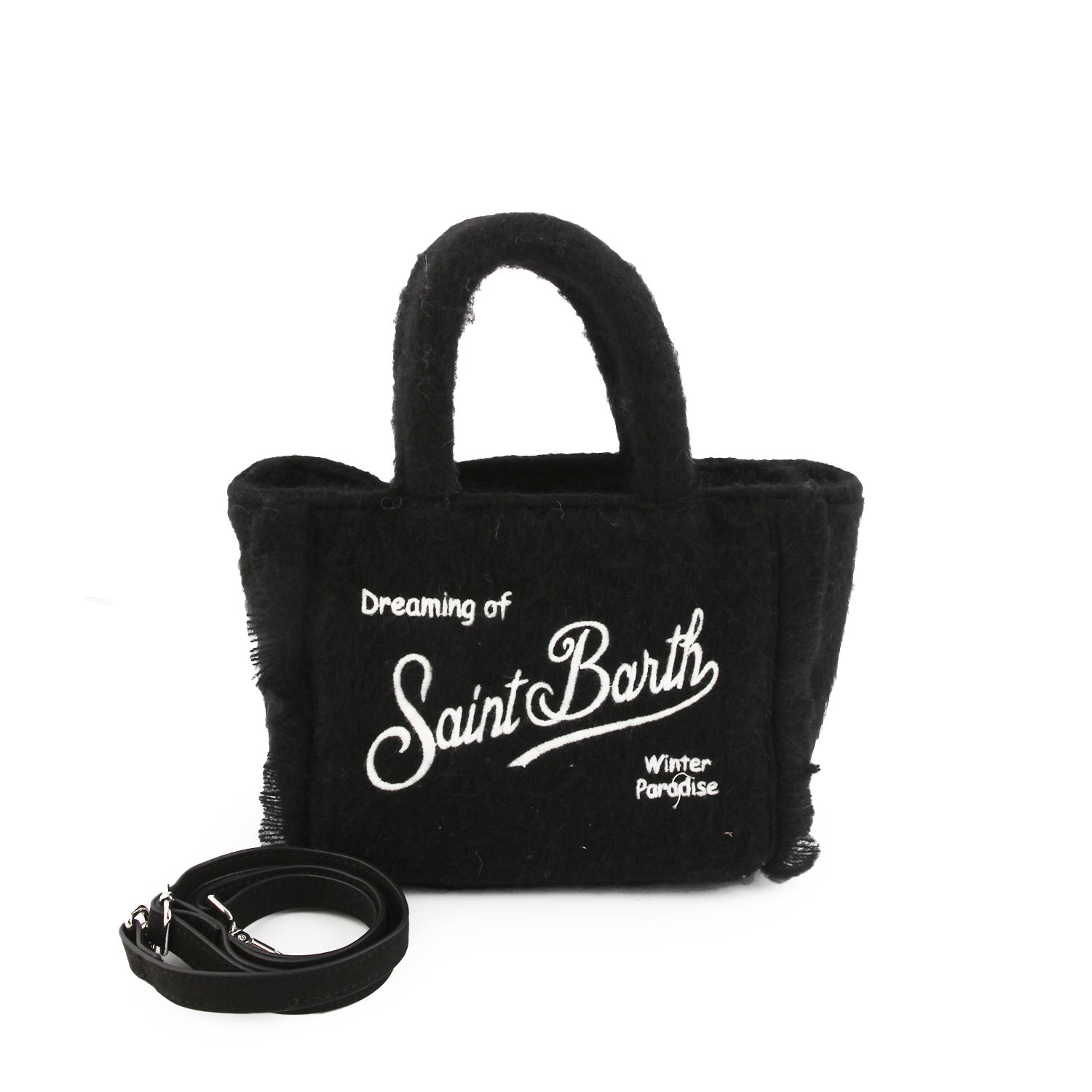 Borsa Vanity Mini Classic nera con loghi bianchi - annameglio.com abbigliamento moda