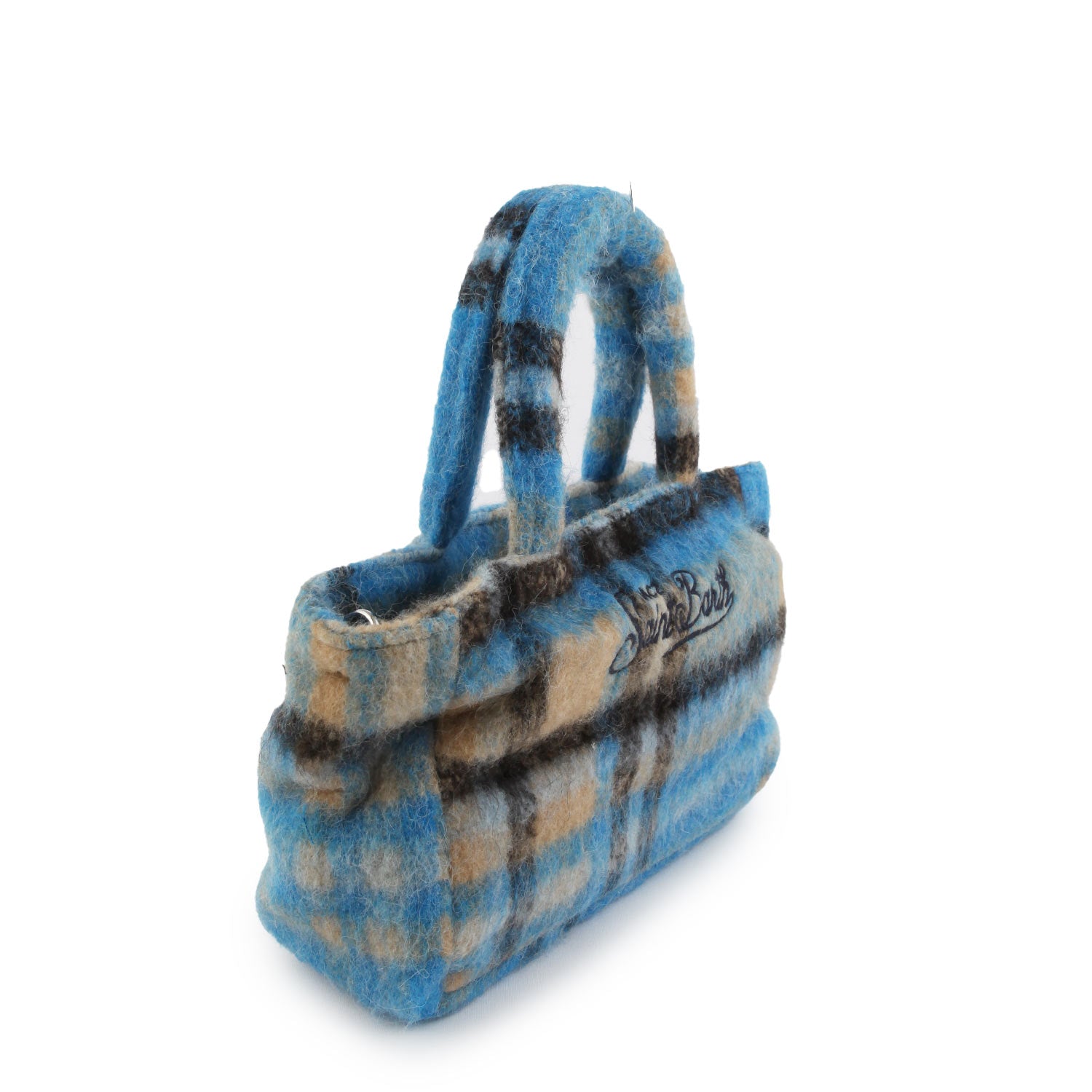 Borsa Clarine Tartan celeste e beige - annameglio.com abbigliamento moda