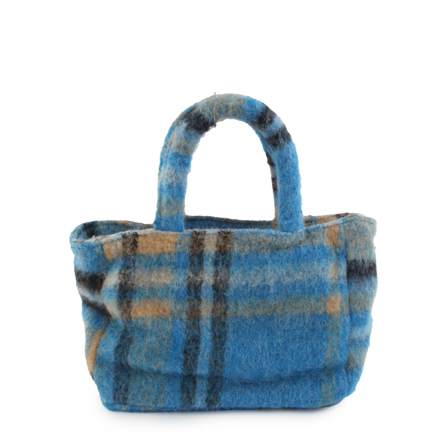 Borsa Clarine Tartan celeste e beige - annameglio.com abbigliamento moda