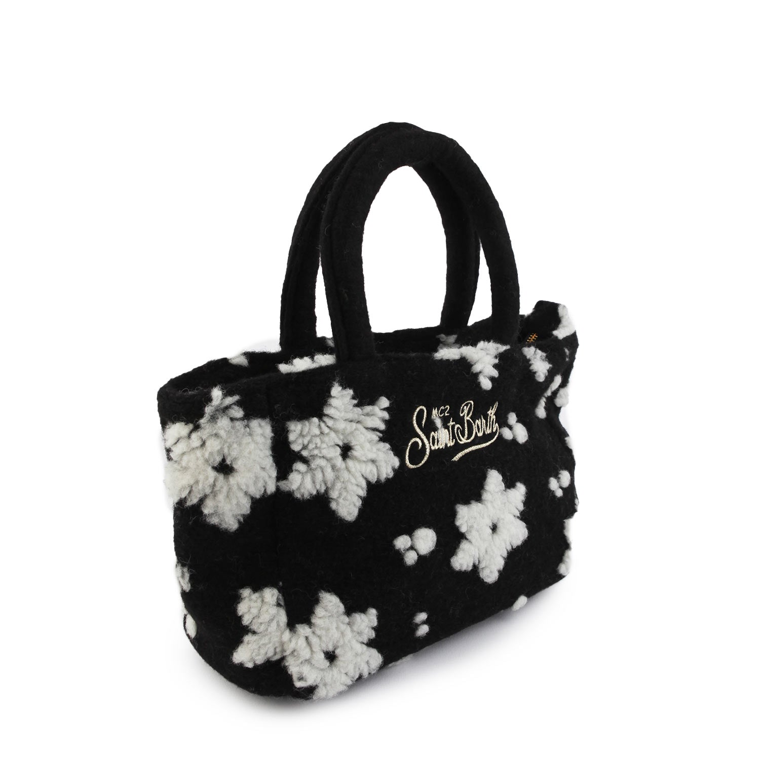 Borsa Clarine Snow Flakes nera e bianca - annameglio.com abbigliamento moda
