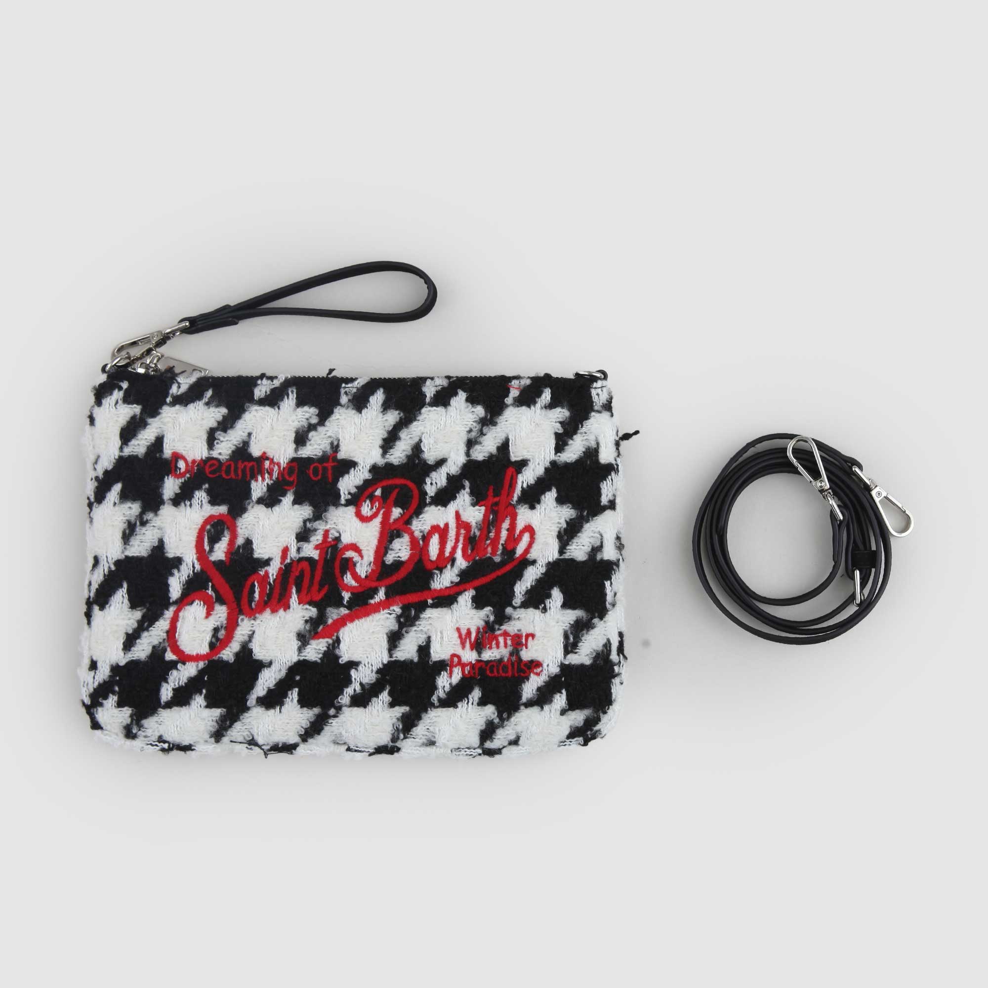 Borsetta Parisienne nera con logo bianco - annameglio.com abbigliamento moda