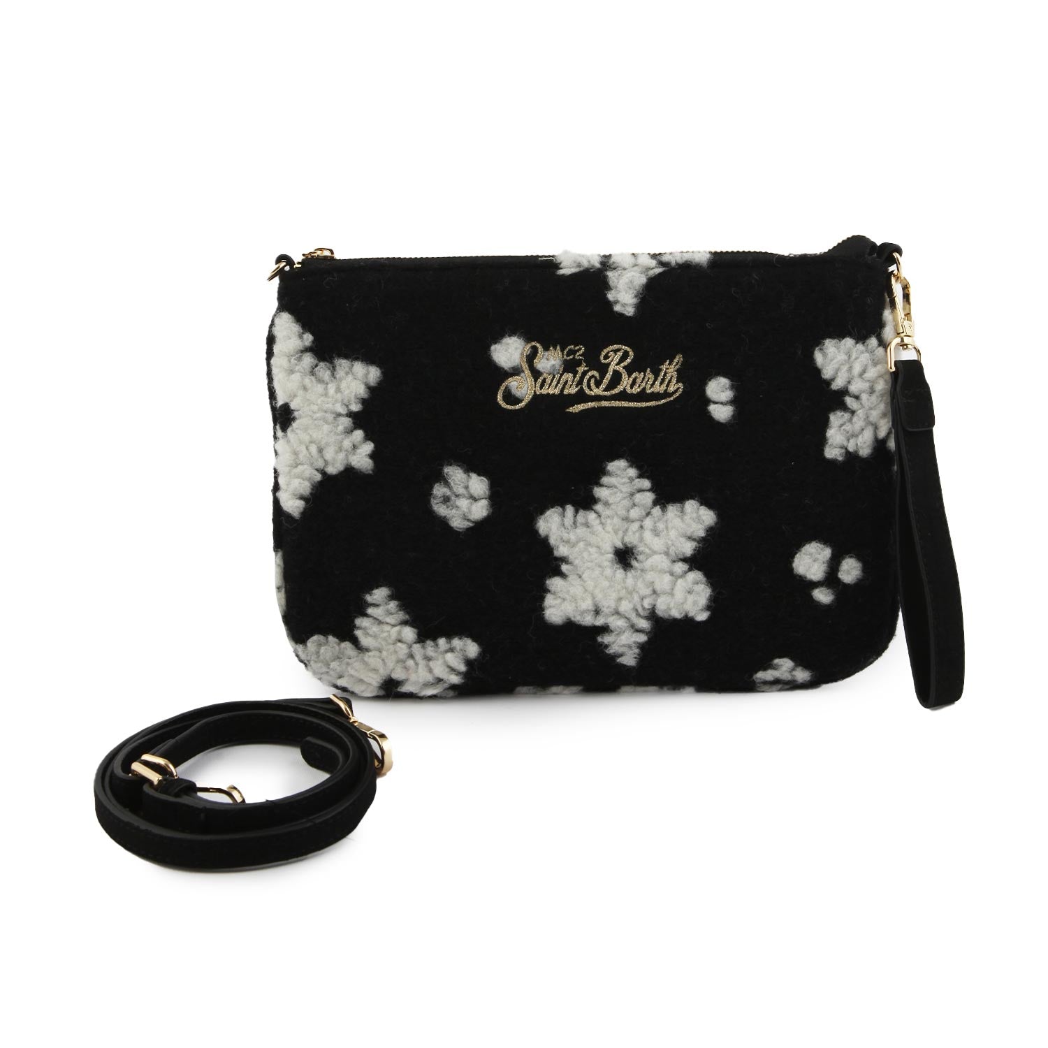 Borsetta Parisienne Snow Flakes nera e bianca - annameglio.com abbigliamento moda