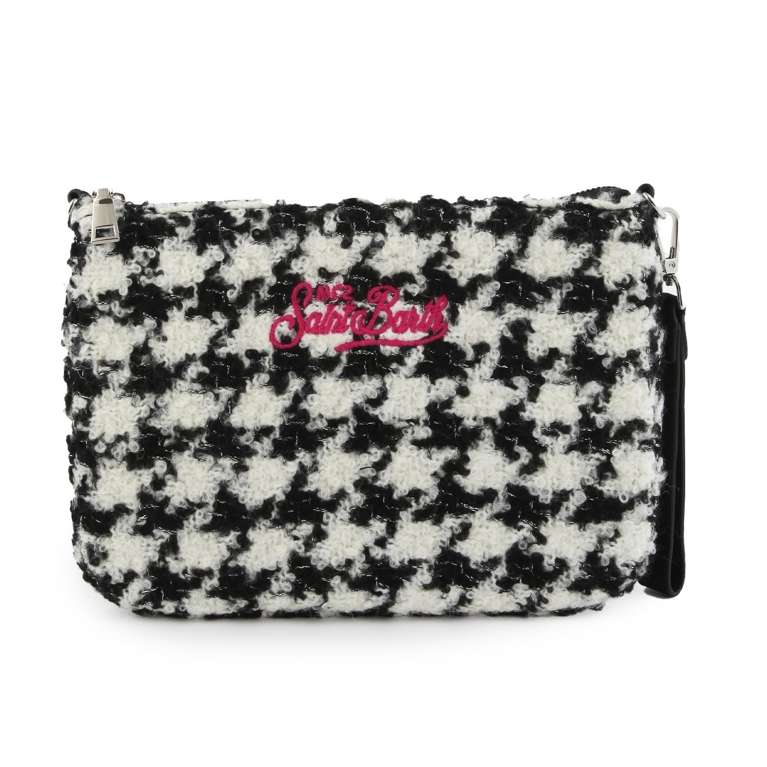 Borsetta Parisienne Pied De Poule bianca e nera - annameglio.com abbigliamento moda