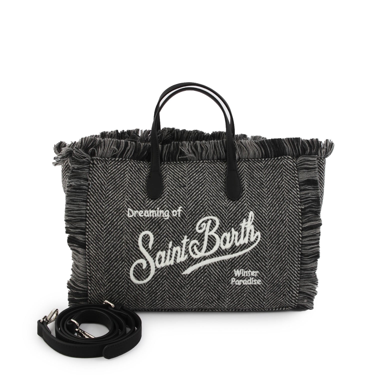 Borsa Colette Donegal Herringbone panna e nera - annameglio.com abbigliamento moda