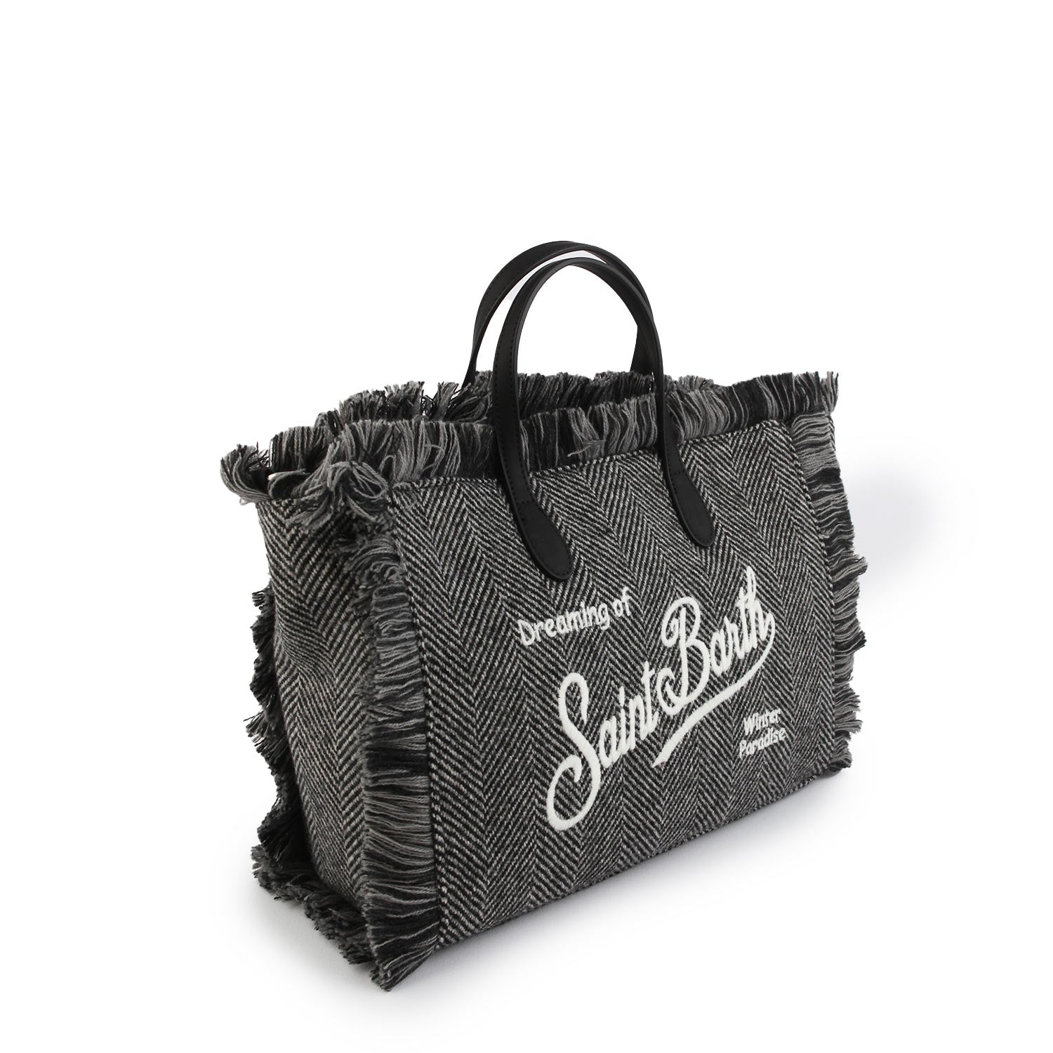 Borsa Colette Donegal Herringbone panna e nera - annameglio.com abbigliamento moda