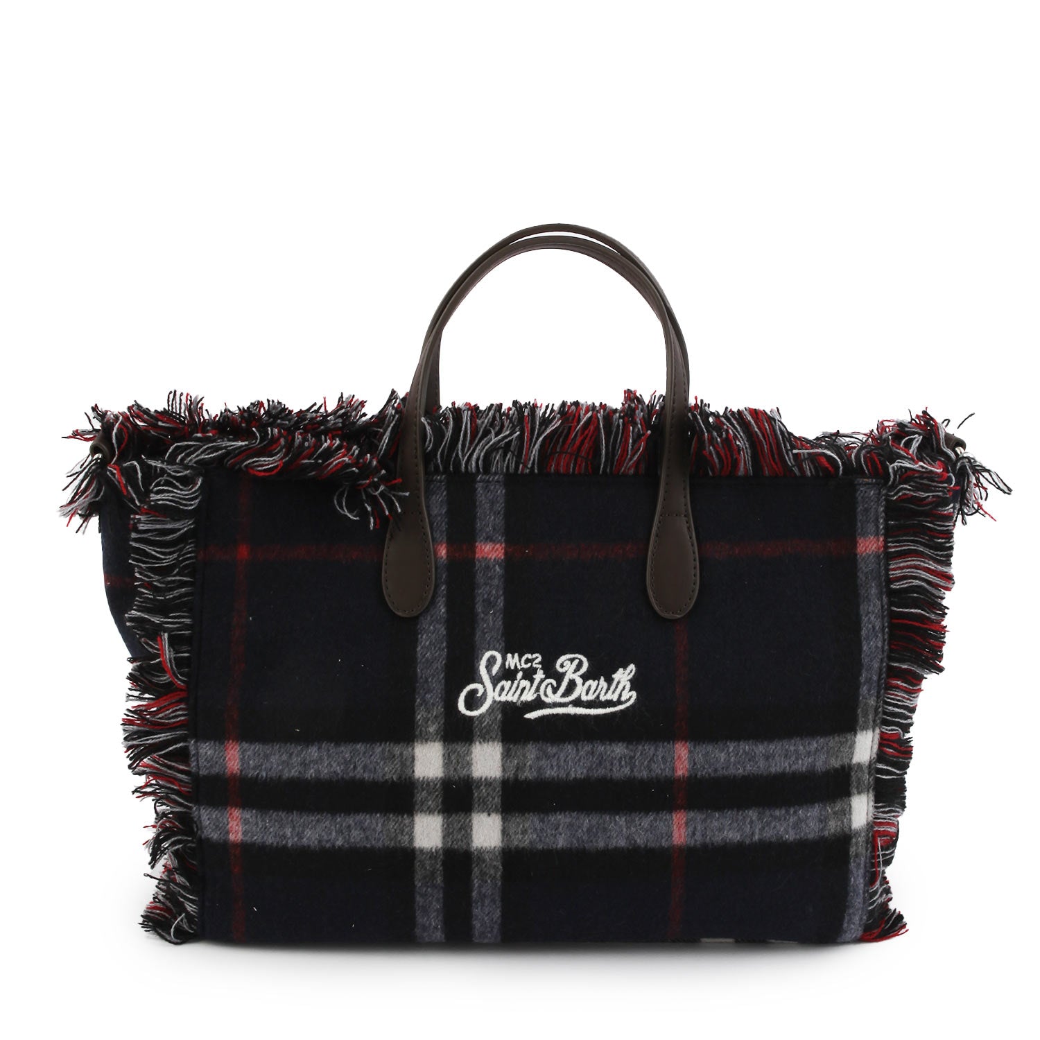 Borsa Colette Tartan Big blu navy e rossa - annameglio.com abbigliamento moda