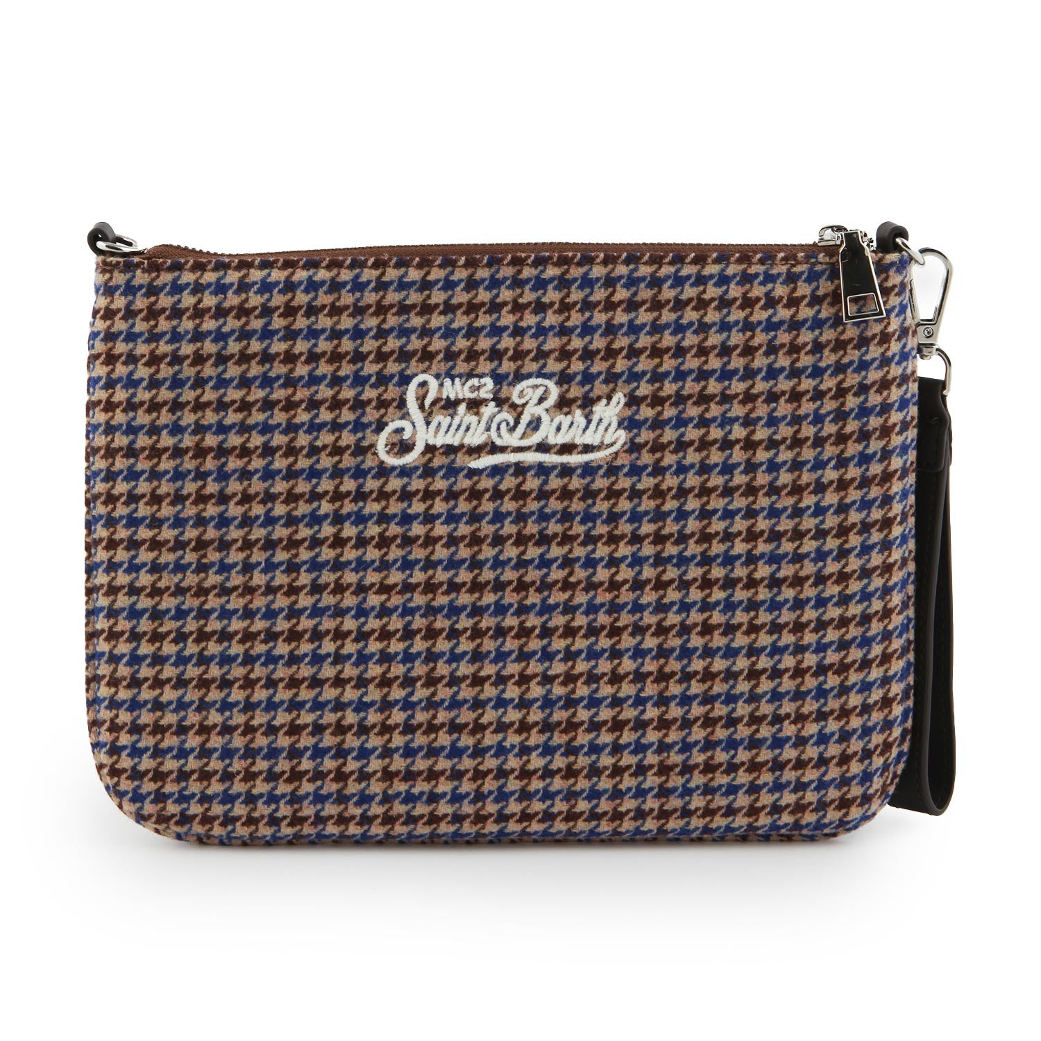 Borsetta Parisienne Pied De Poule beige e blu - annameglio.com abbigliamento moda