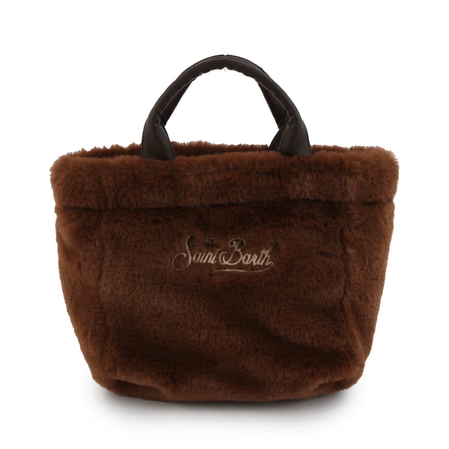 Borsa Vanity Mini Soft marrone con loghi panna - annameglio.com abbigliamento moda