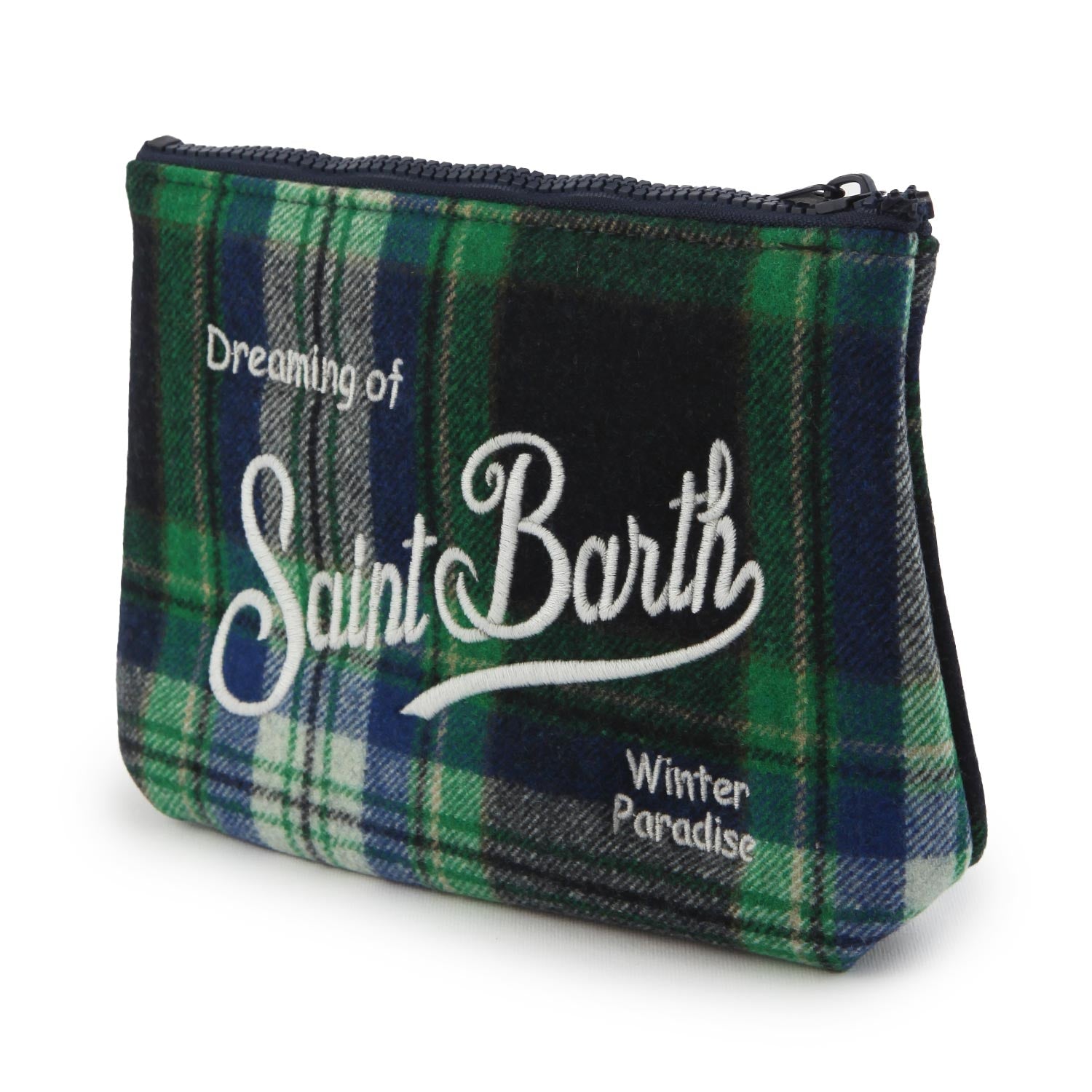 Pochette Aline Tartan Simple blu e verde - annameglio.com abbigliamento moda