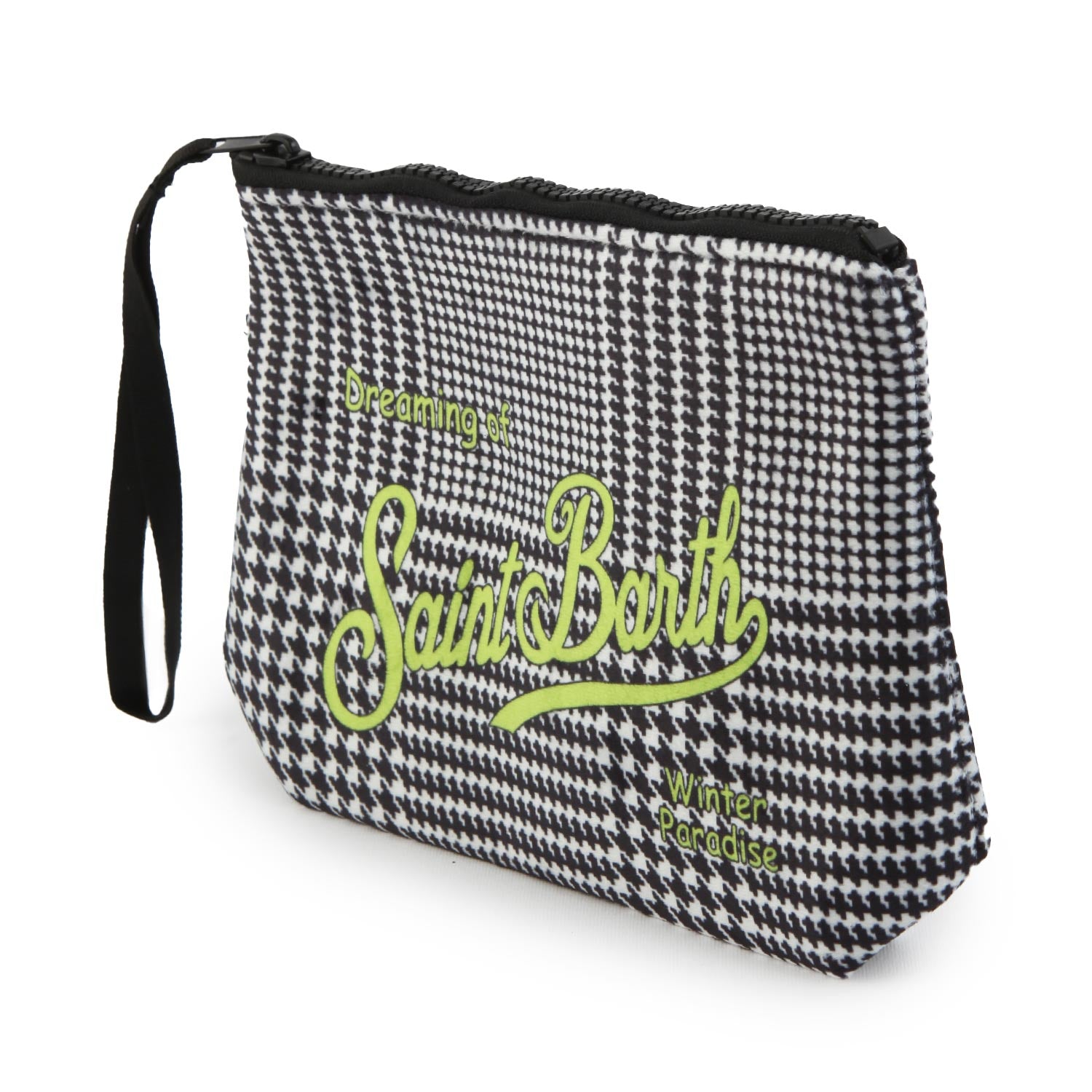 Pochette Aline Pied De Poule bianca e nera - annameglio.com abbigliamento moda