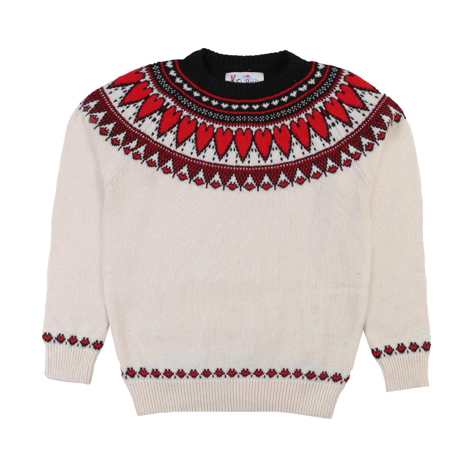 Maglione MC2 Princess panna, rosso e nero - annameglio.com abbigliamento moda