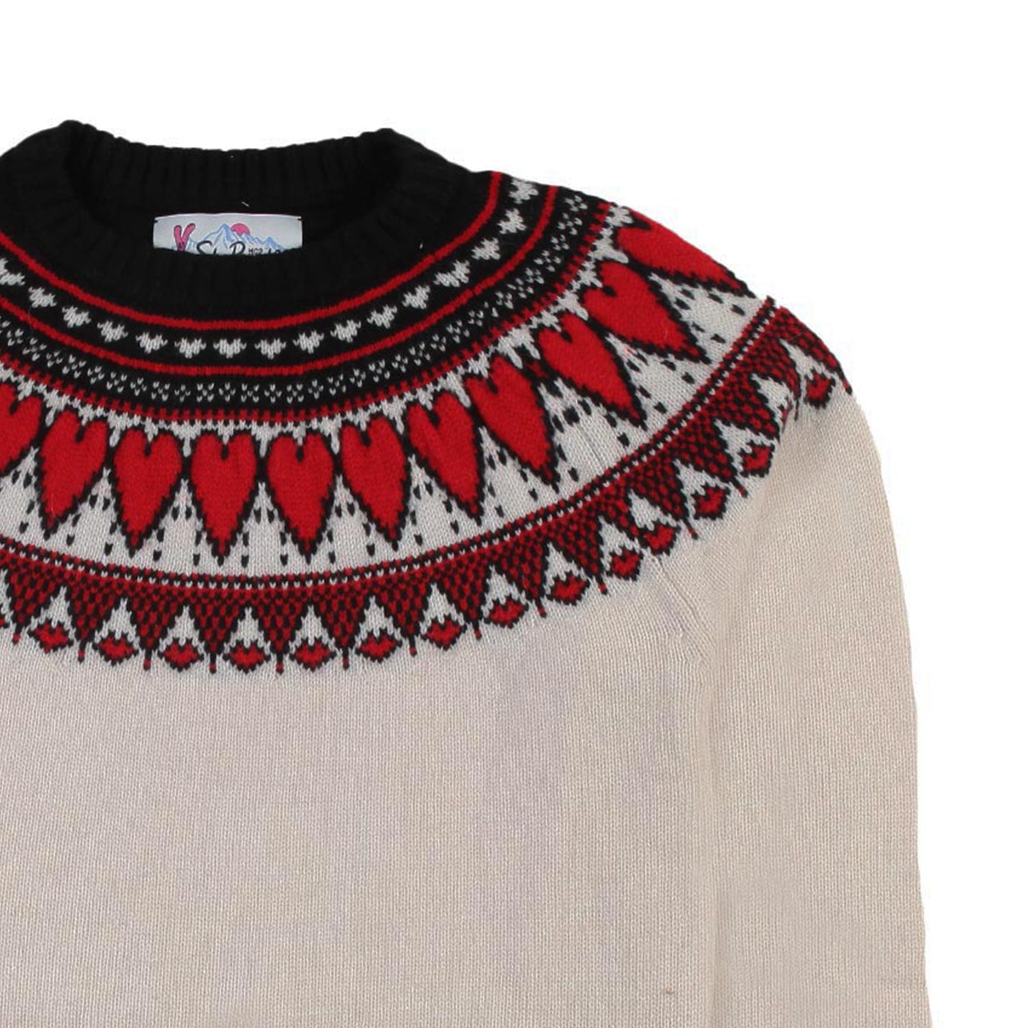 Maglione MC2 Princess panna, rosso e nero - annameglio.com abbigliamento moda