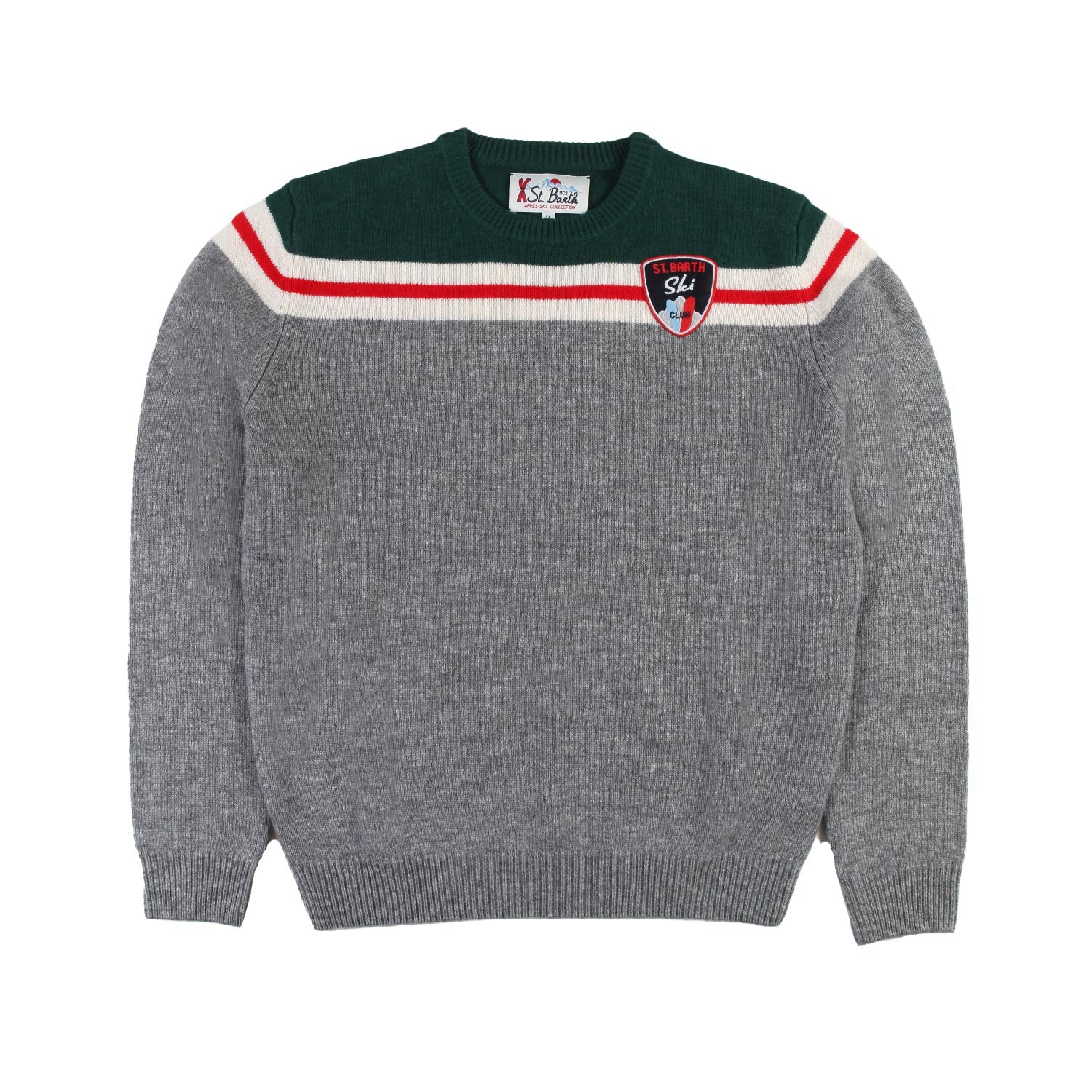 Maglione MC2 Douglas Ski Bands grigio e verde - annameglio.com abbigliamento moda