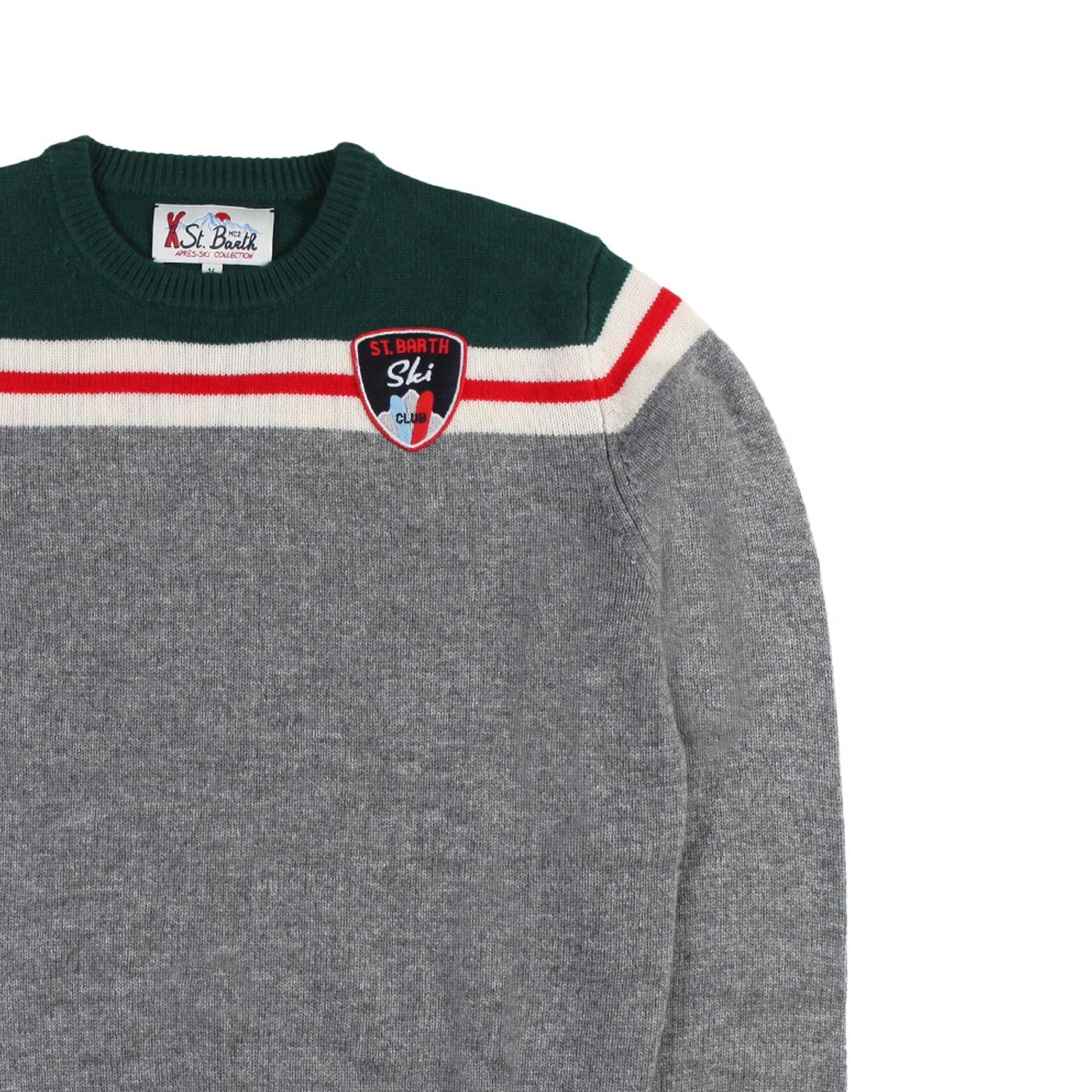 Maglione MC2 Douglas Ski Bands grigio e verde - annameglio.com abbigliamento moda