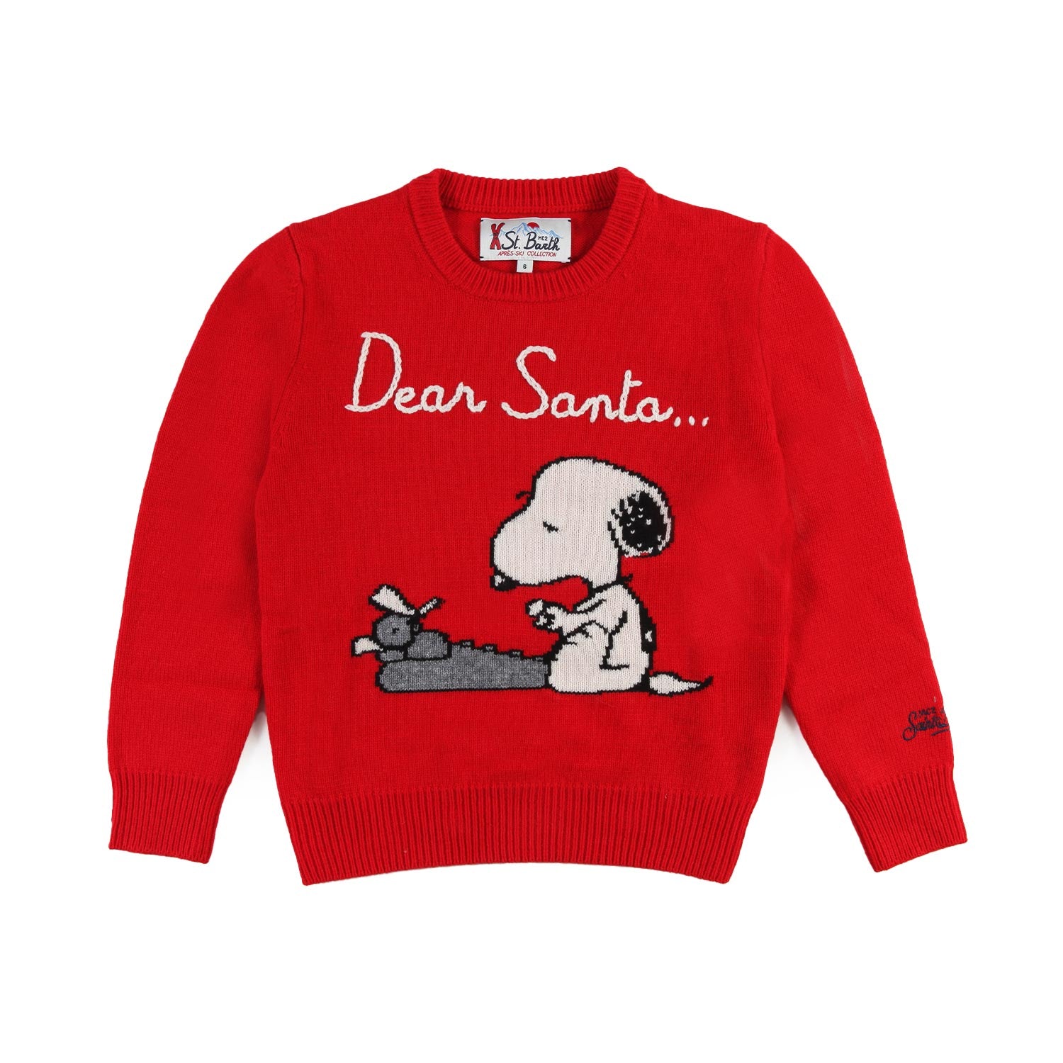 Maglione MC2 rosso con tema Snoopy Dear Santa - annameglio.com abbigliamento moda
