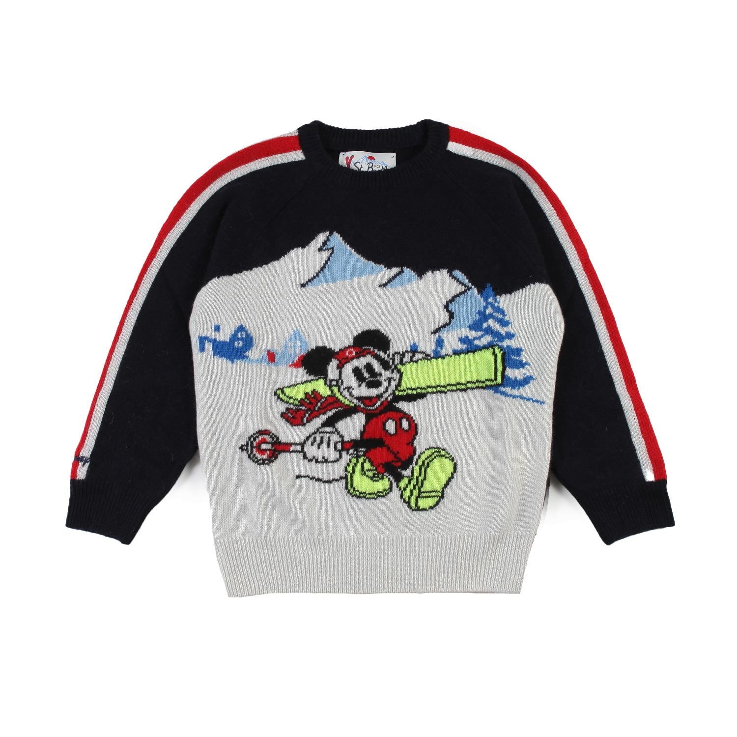 Maglione MC2 Mickey Ski Club blu navy e multicolor - annameglio.com abbigliamento moda