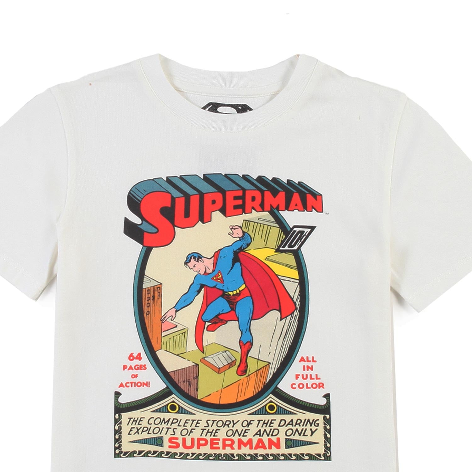 T-shirt MC2 bianca con stampa Superman multicolor - annameglio.com abbigliamento moda