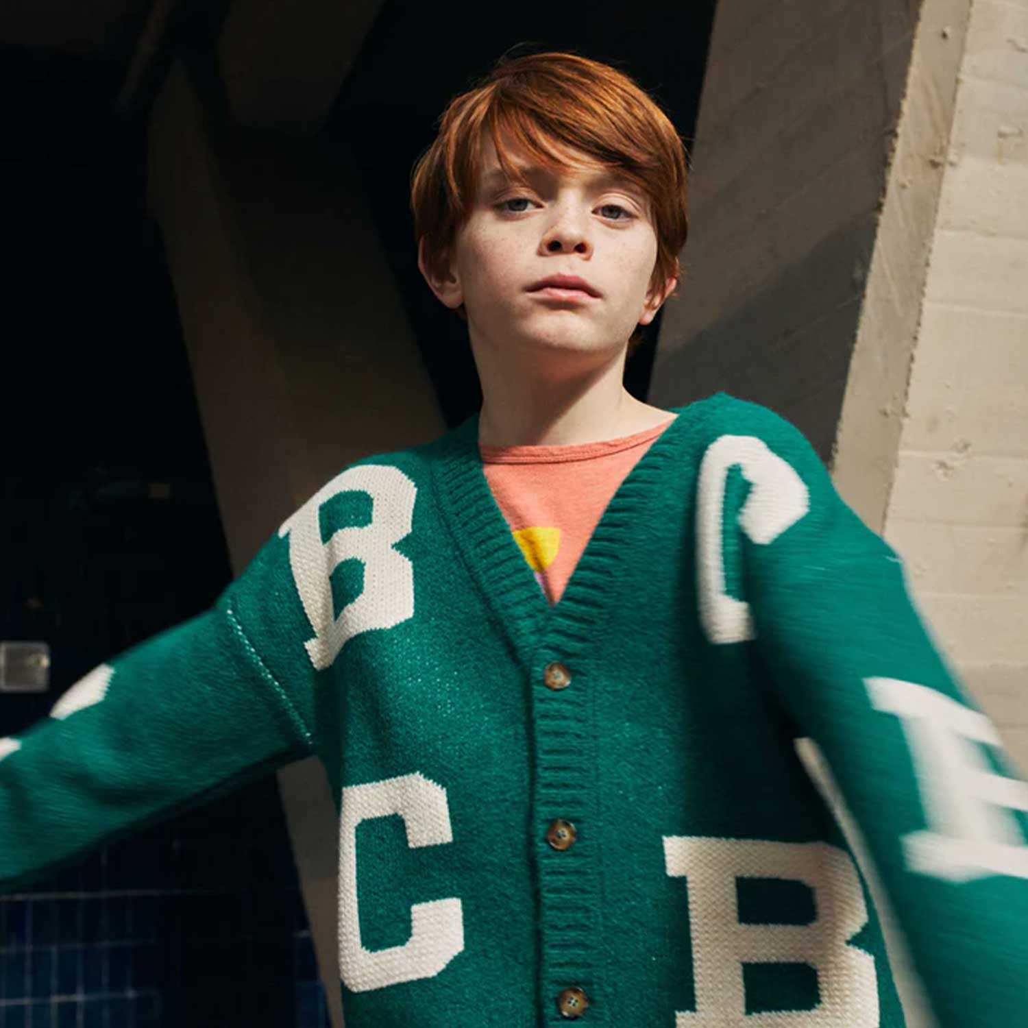 Cardigan BC verde e panna Bambino e Bambina - annameglio.com abbigliamento moda