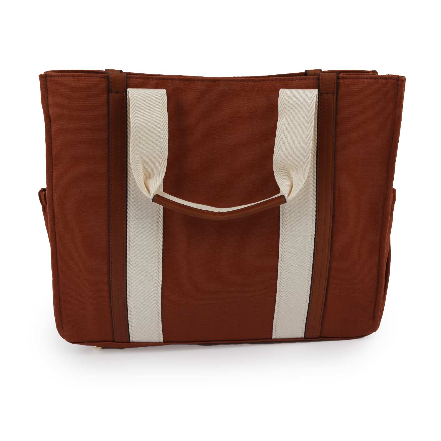 Borsa fasciatoio Chloe marrone caramello e panna - annameglio.com abbigliamento moda