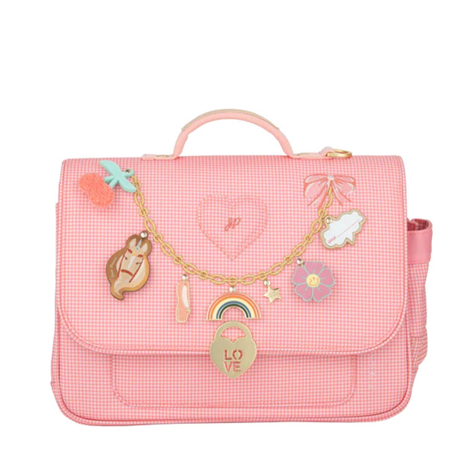 Cartella Vichy Love mini rosa e bianca - annameglio.com abbigliamento moda