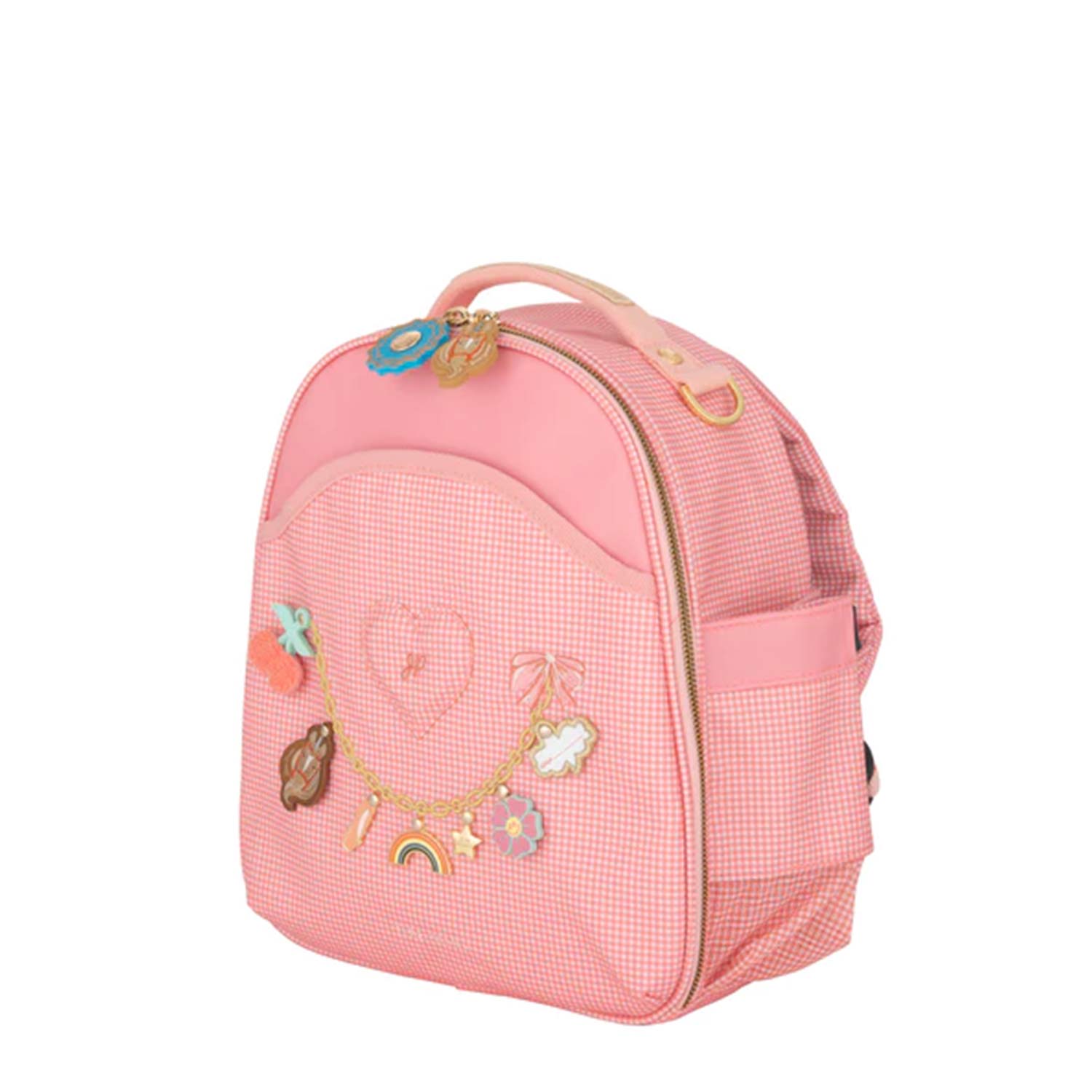 Zaino Ralphie Vichy Love rosa e bianco - annameglio.com abbigliamento moda