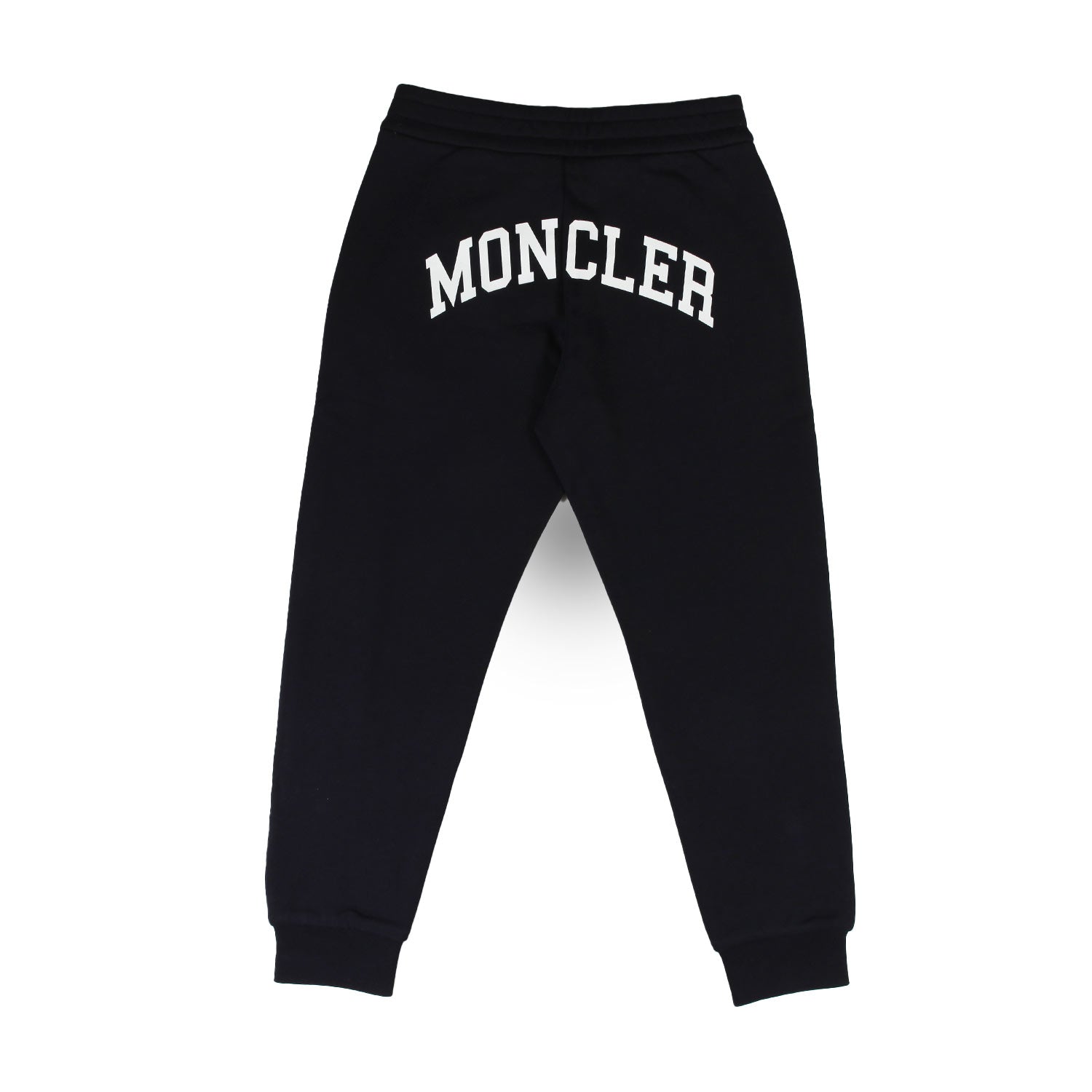 Pantalone felpa Moncler blu notte con logo bianco - annameglio.com abbigliamento moda