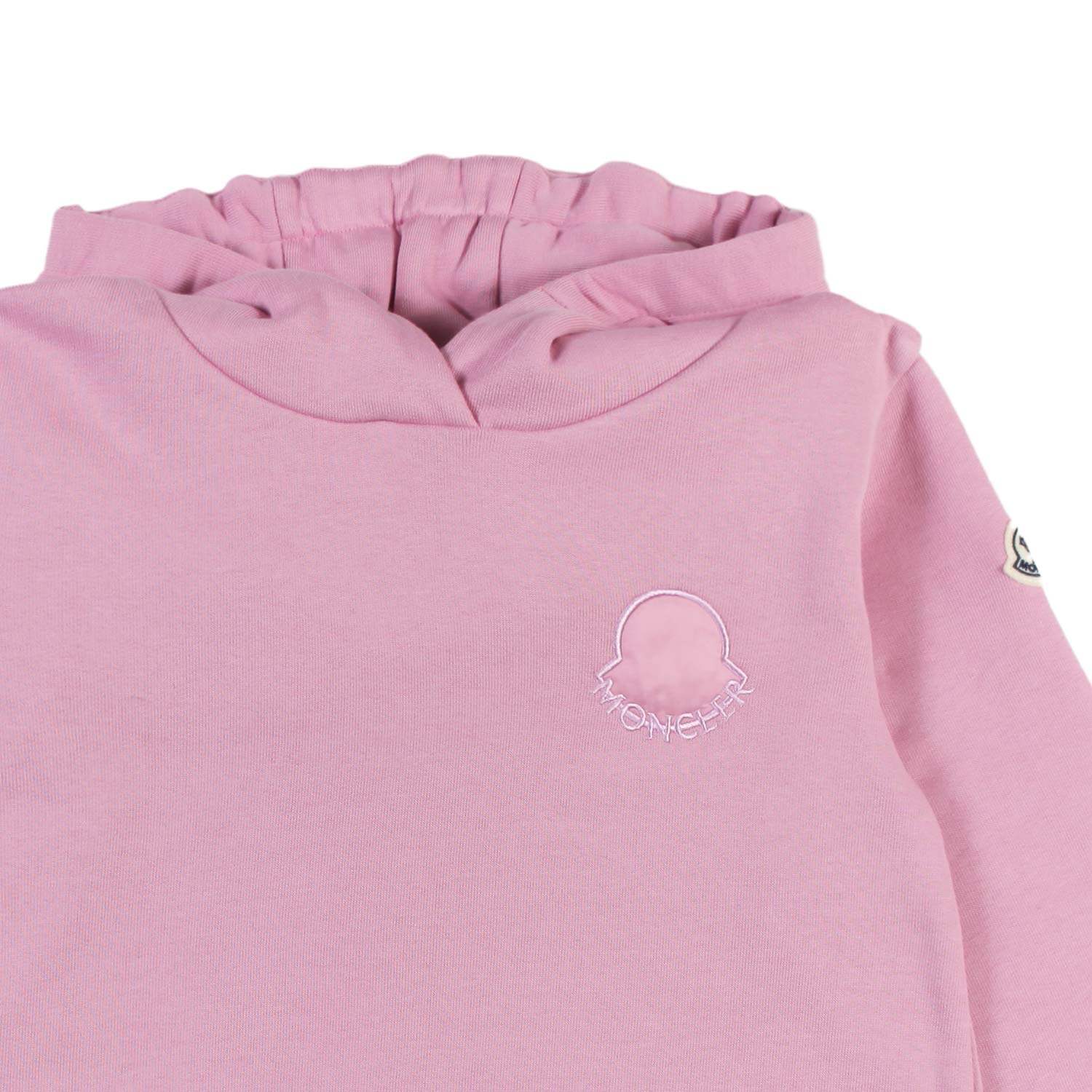 Abito felpa Moncler rosa con cappuccio Bambina - annameglio.com abbigliamento moda