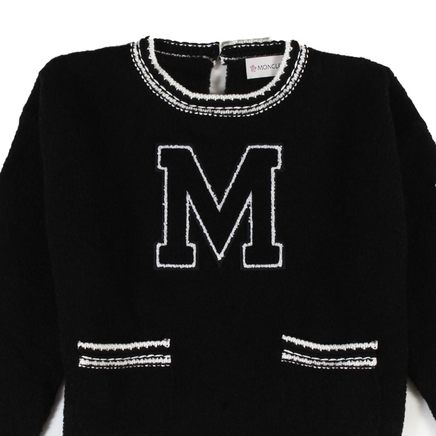 Maglione Moncler nero e bianco Bambibna e Teenager - annameglio.com abbigliamento moda