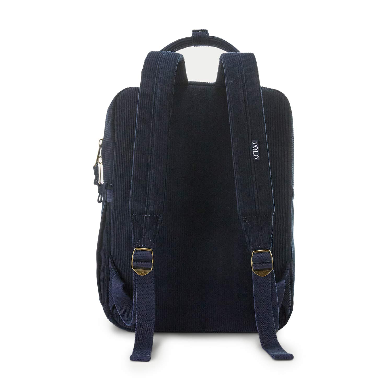 Zaino corduroy blu navy con pony RL rosso - annameglio.com abbigliamento moda