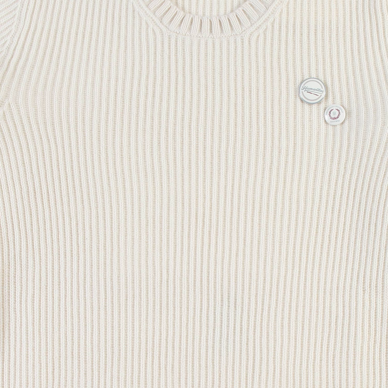 MAGLIONE CACHEMIRE PANNA A COSTE B. CUCINELLI - annameglio.com abbigliamento moda