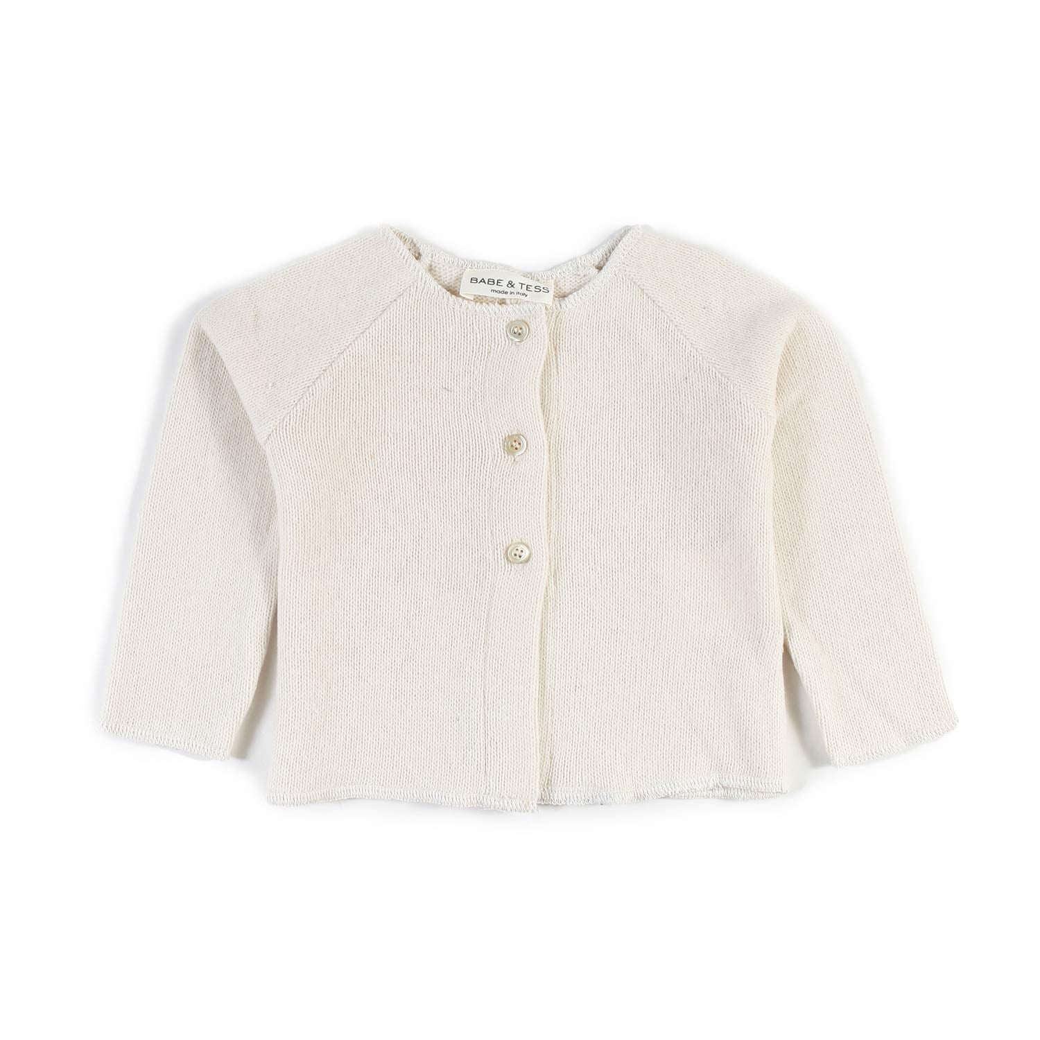 Cardigan tricot Babe e Tess panna Bimbo e Bimba - annameglio.com abbigliamento moda