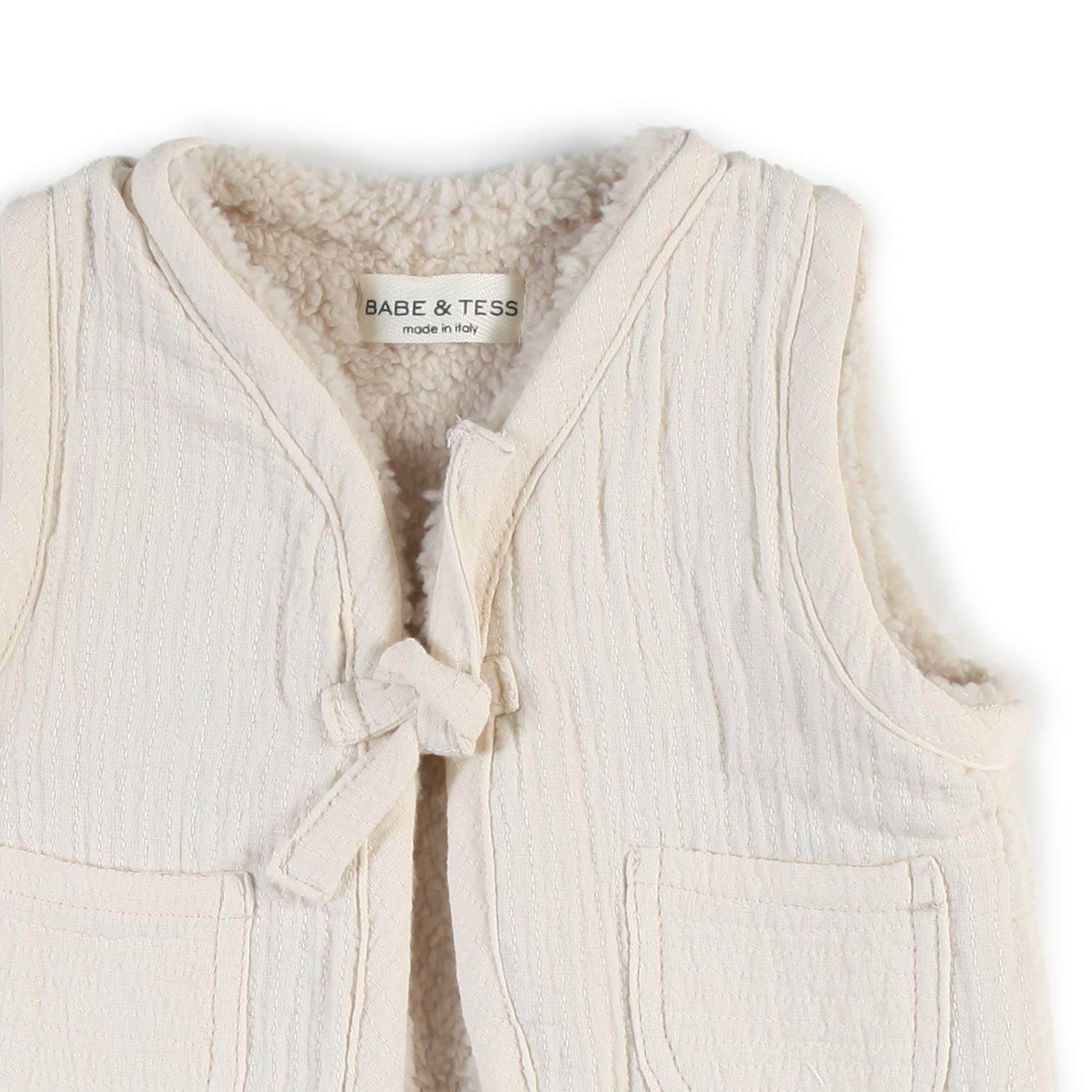 Gilet Babe and Tess panna ecru Bimbo e Bimba - annameglio.com abbigliamento moda