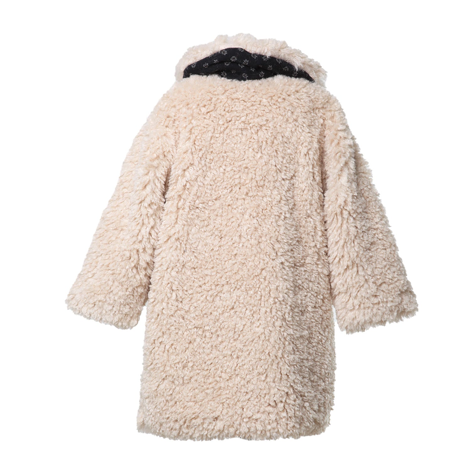 Cappotto teddy lungo Babe and Tess panna e nero - annameglio.com abbigliamento moda