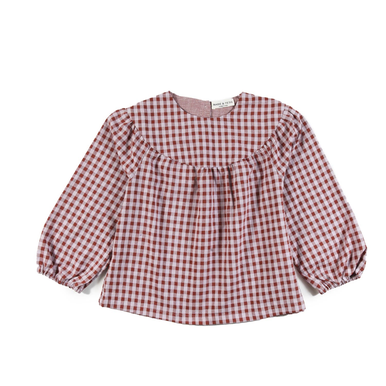 Blusa vichy rosa e mattone Bimba e Bambina - annameglio.com abbigliamento moda