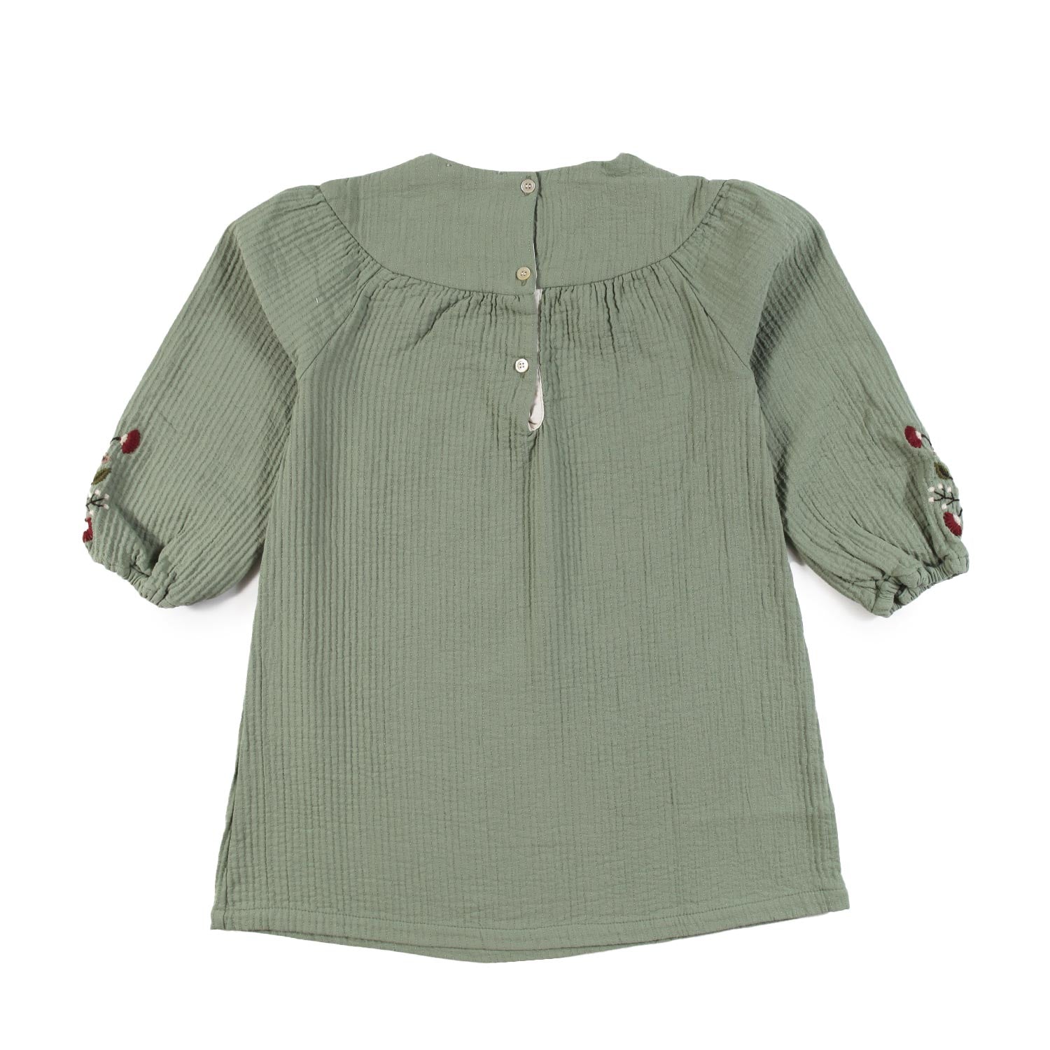 Abito mussola Babe and Tess verde salvia Bambina - annameglio.com abbigliamento moda