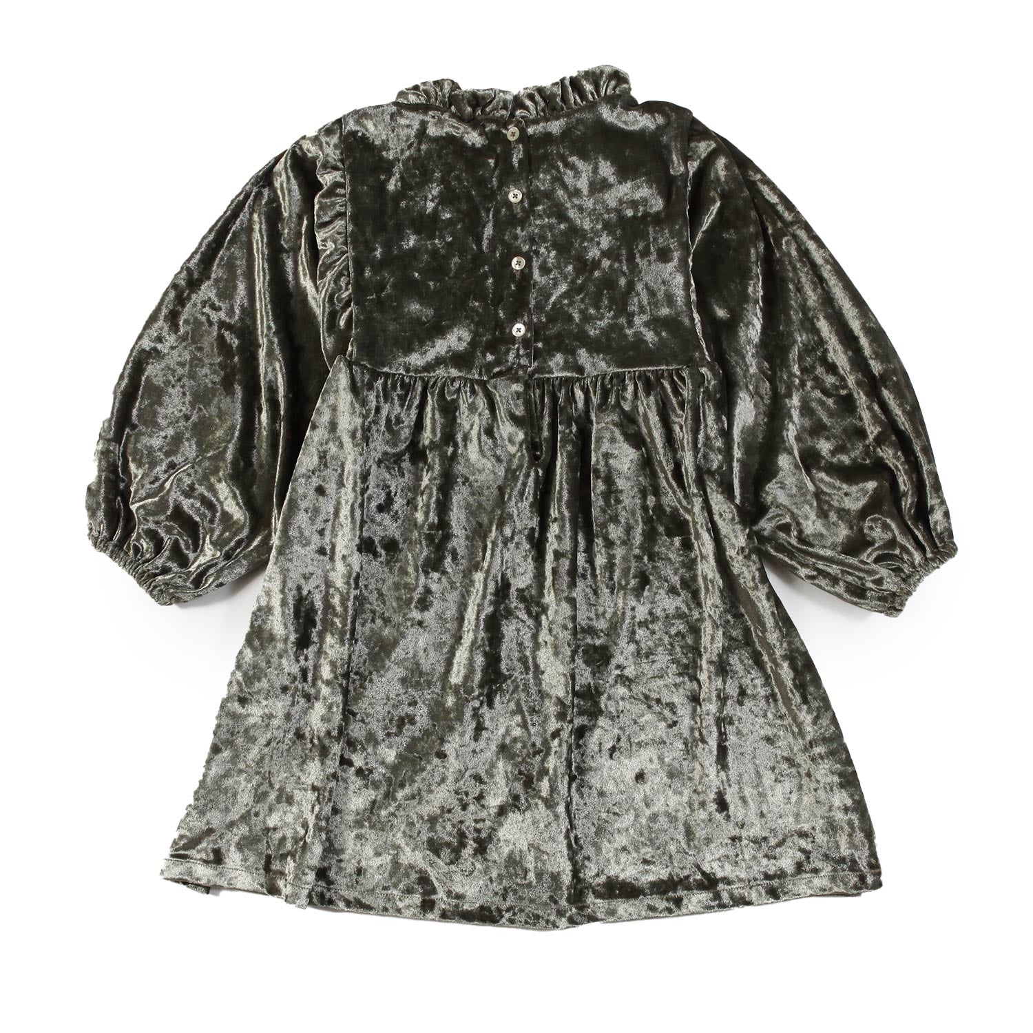 Abito velluto Babe and Tess verde salvia Bambina - annameglio.com abbigliamento moda