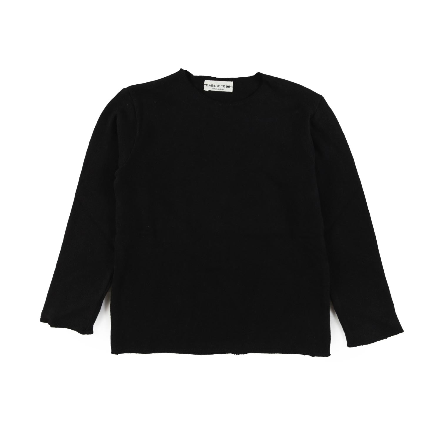 T-shirt interlock lunga Babe and Tess nera - annameglio.com abbigliamento moda