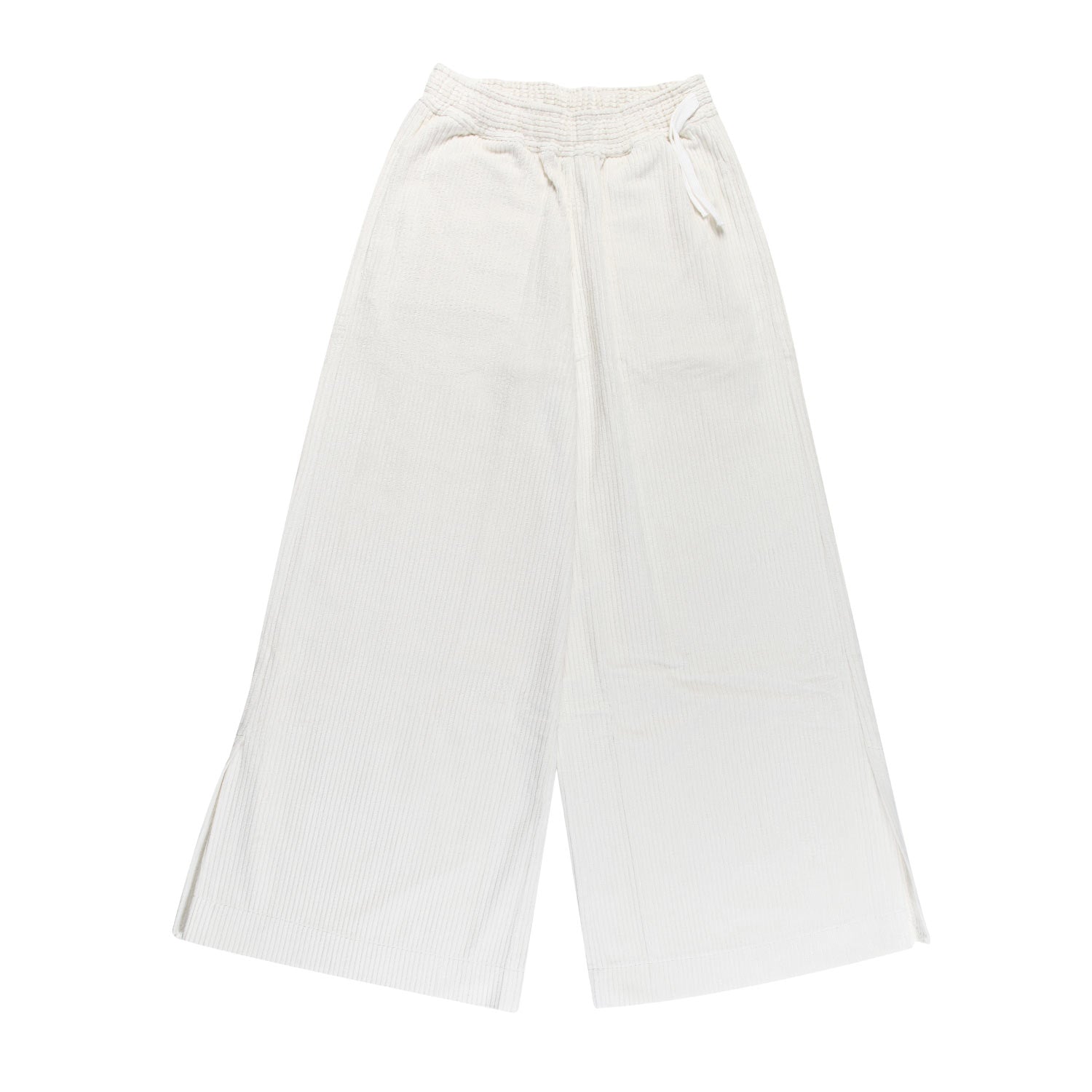 Pantalone bambina bianco effetto velluto - annameglio.com abbigliamento moda