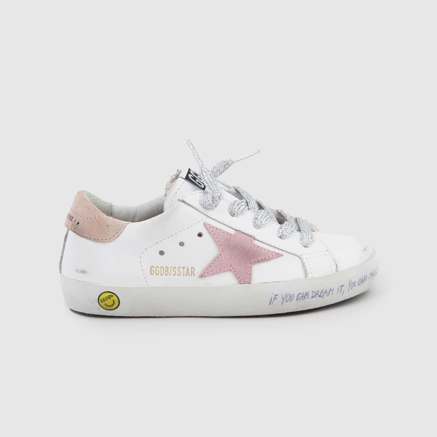 Sneaker Super Star bianca, rosa e argento bambina - annameglio.com abbigliamento moda
