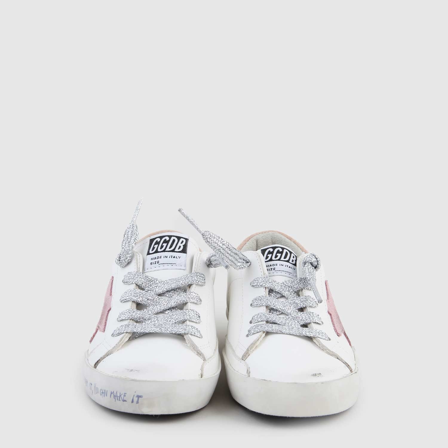 Sneaker Super Star bianca, rosa e argento bambina - annameglio.com abbigliamento moda