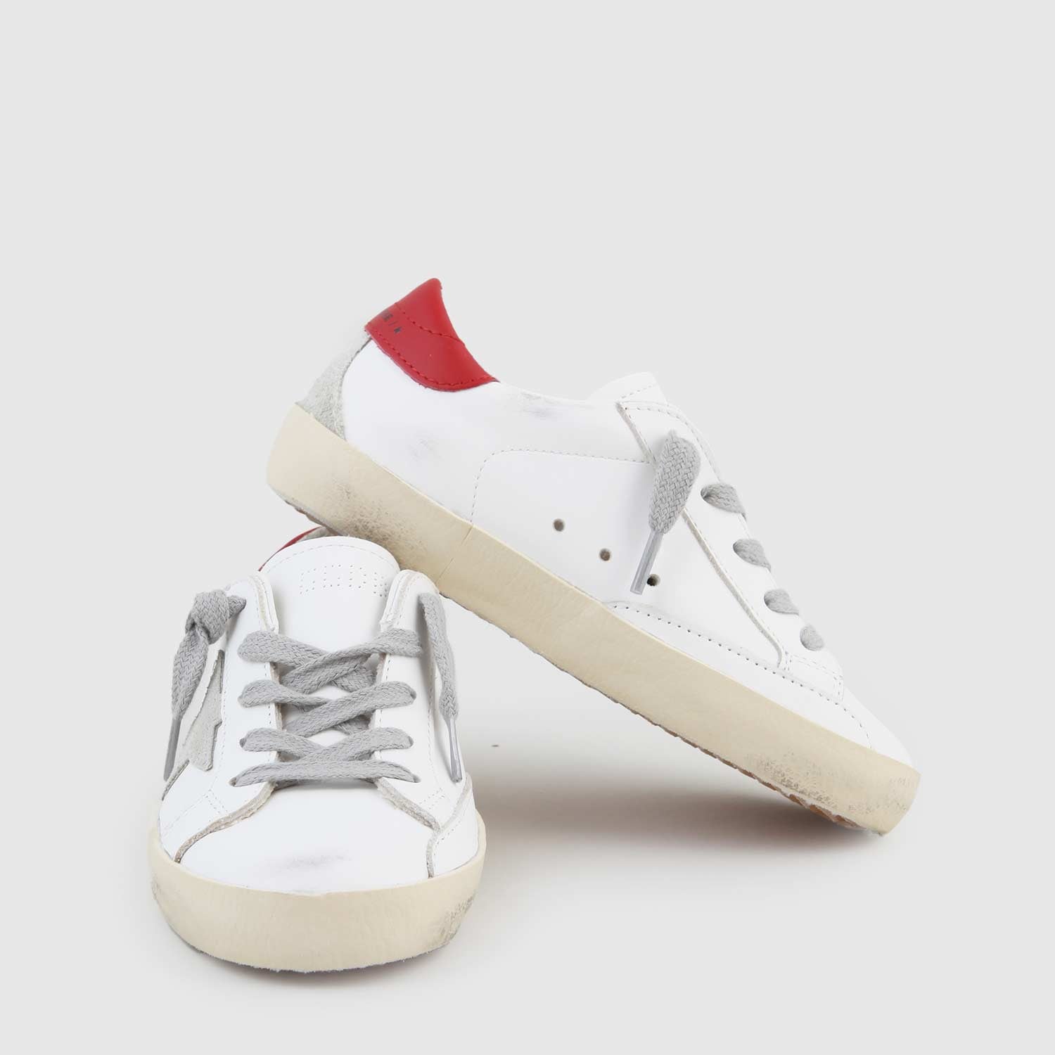 Sneaker Super Star bianca, rossa e grigia bambino - annameglio.com abbigliamento moda