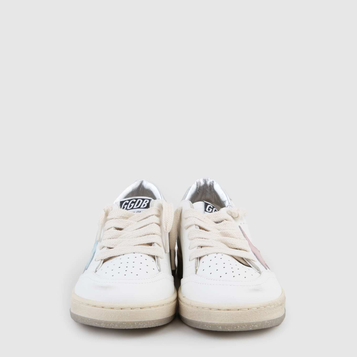 Sneaker Ball Star bianca, celeste e beige bambina - annameglio.com abbigliamento moda