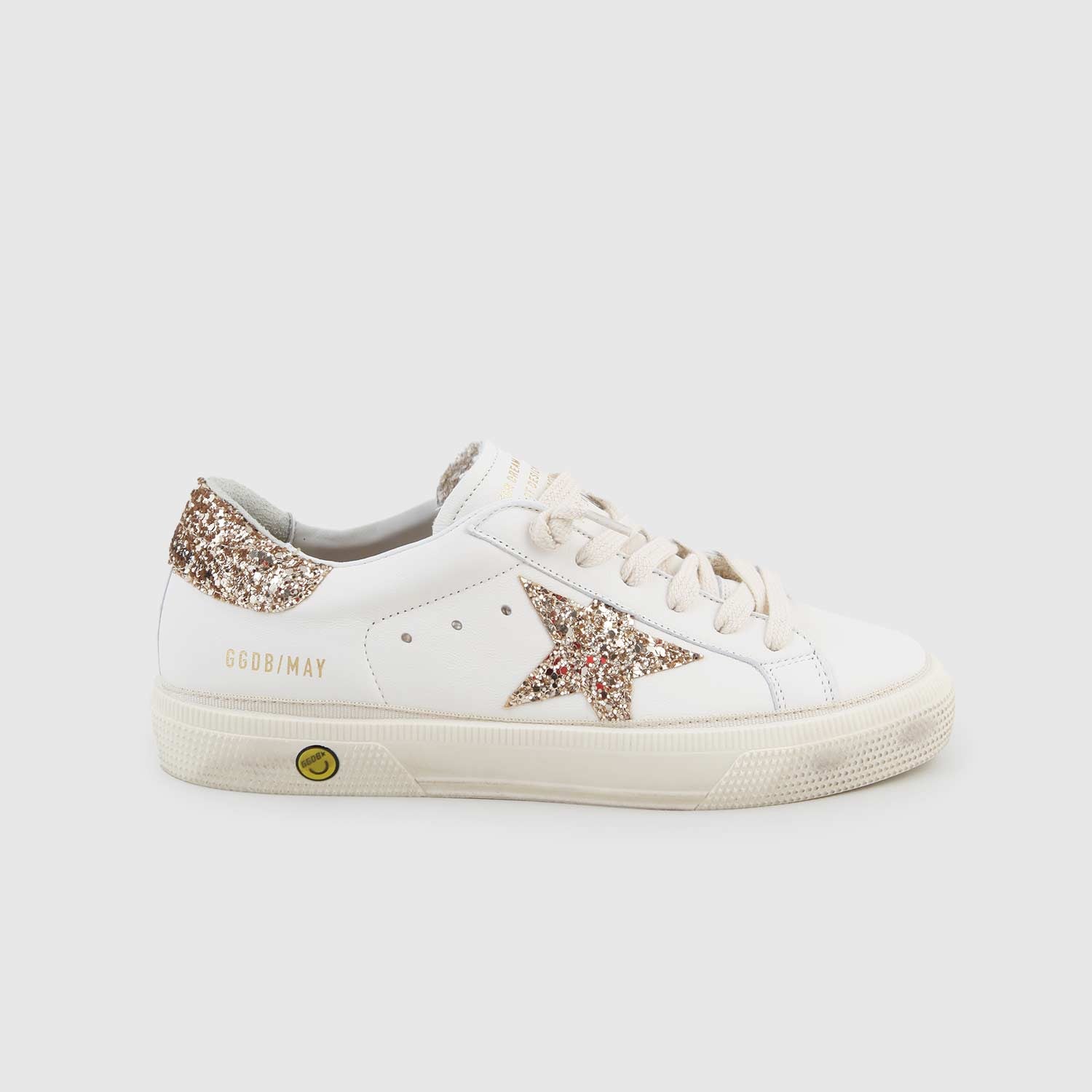 Sneaker beige e glitter oro ragazza - annameglio.com abbigliamento moda