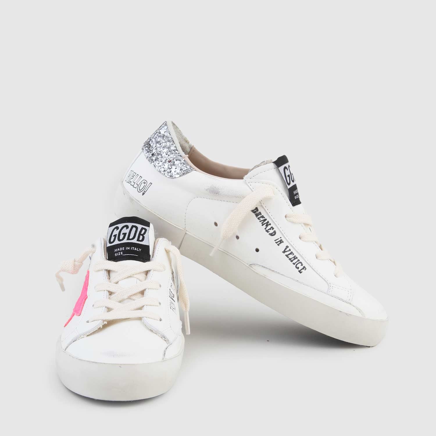 sneaker sstar bianca, rosa e glitter ragazza - annameglio.com abbigliamento moda