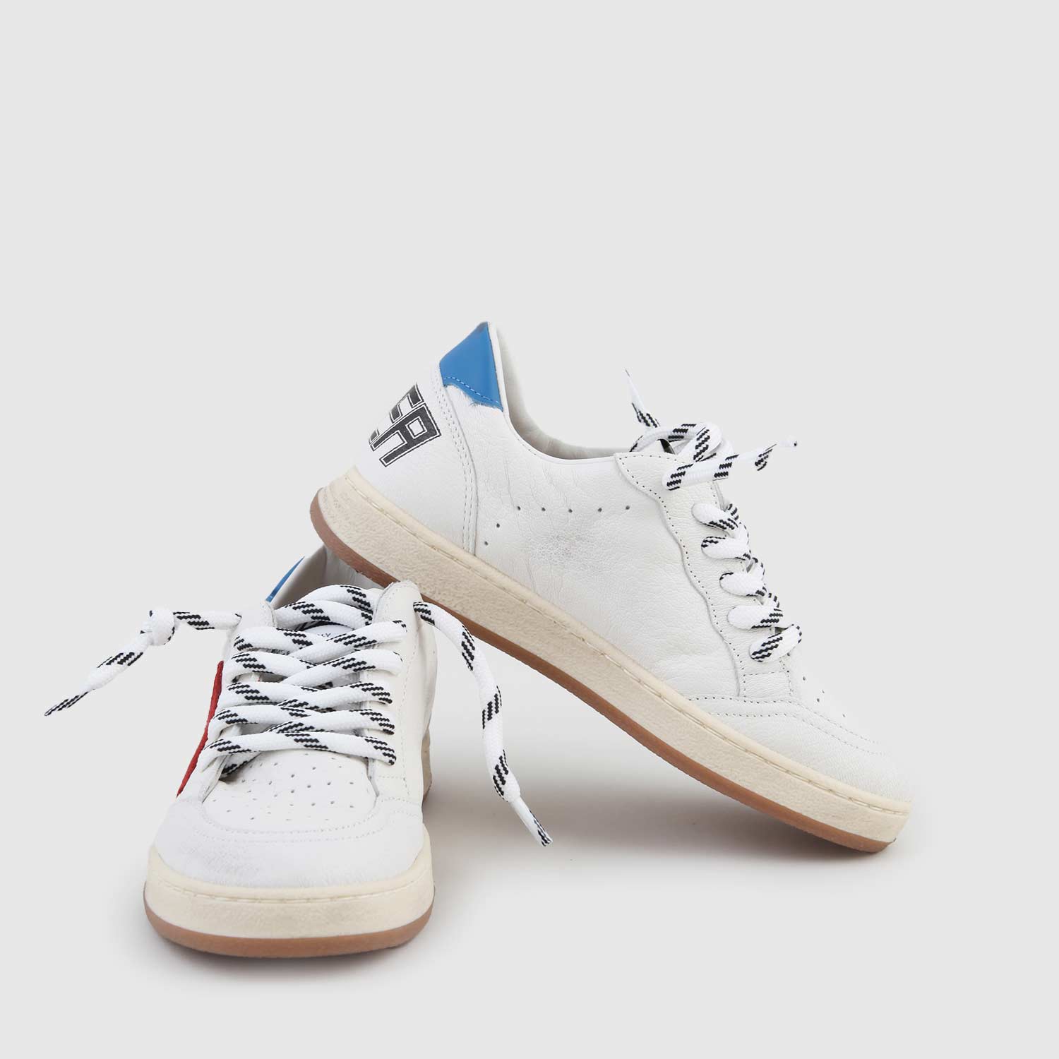 sneaker ballstar bianca, rossa e celeste ragazzo - annameglio.com abbigliamento moda