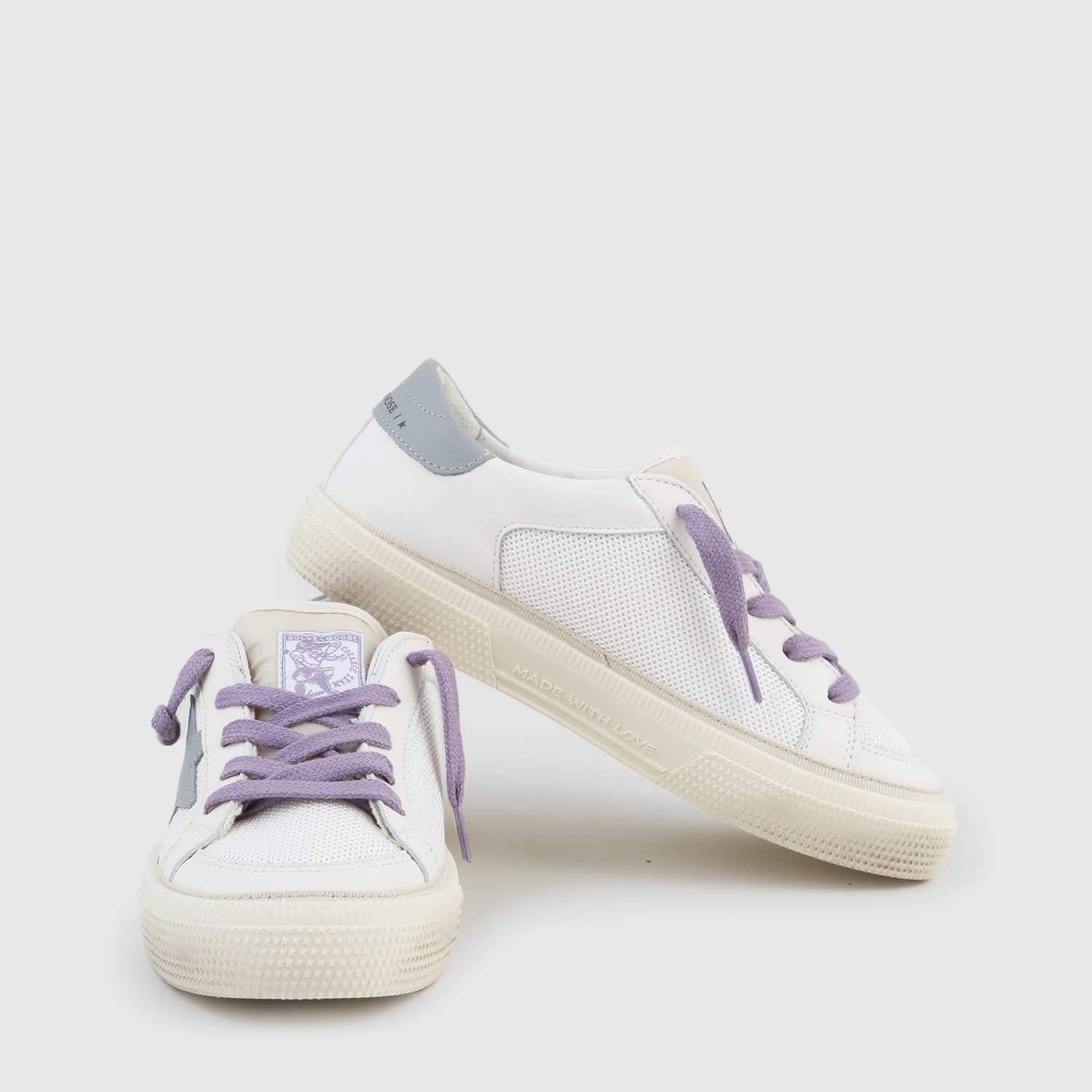 sneaker may bianca, lilla e grigia ragazza - annameglio.com abbigliamento moda