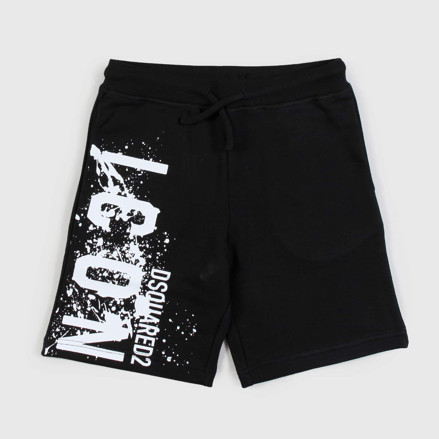 pantaloncino nero con stampa in contrasto ragazzo - annameglio.com abbigliamento moda