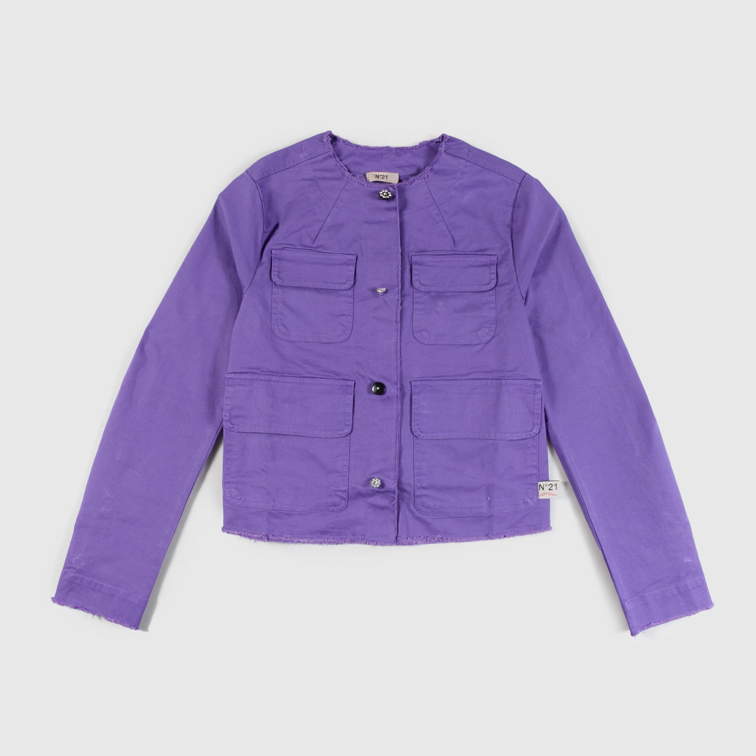 giacca viola in denim ragazza - annameglio.com abbigliamento moda