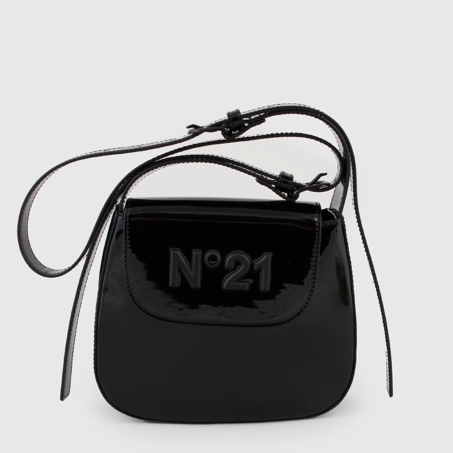 borsa nera effetto lucido - annameglio.com abbigliamento moda