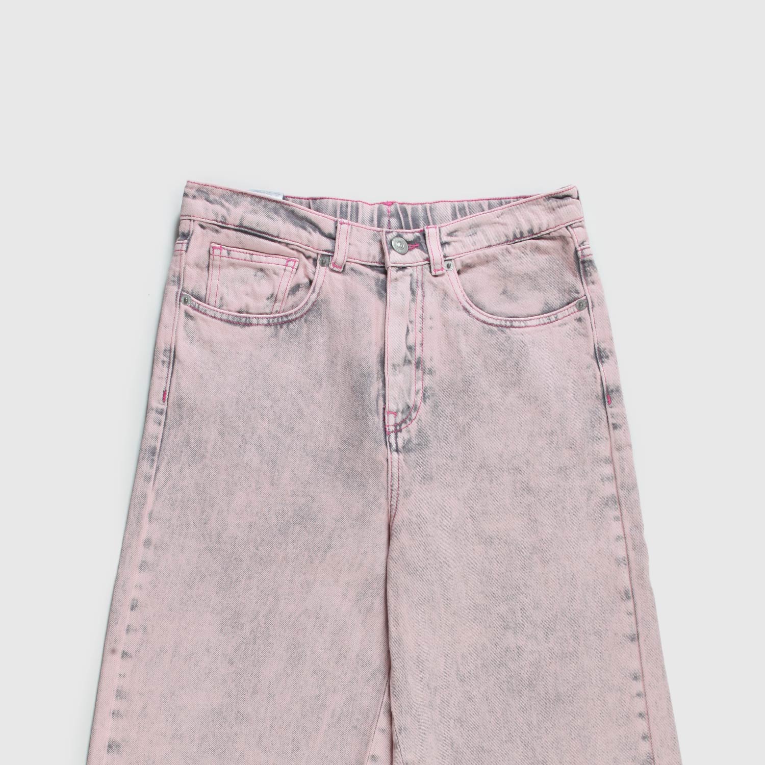 Pantalone jeans rosa con spacchi sul fondo teen - annameglio.com abbigliamento moda